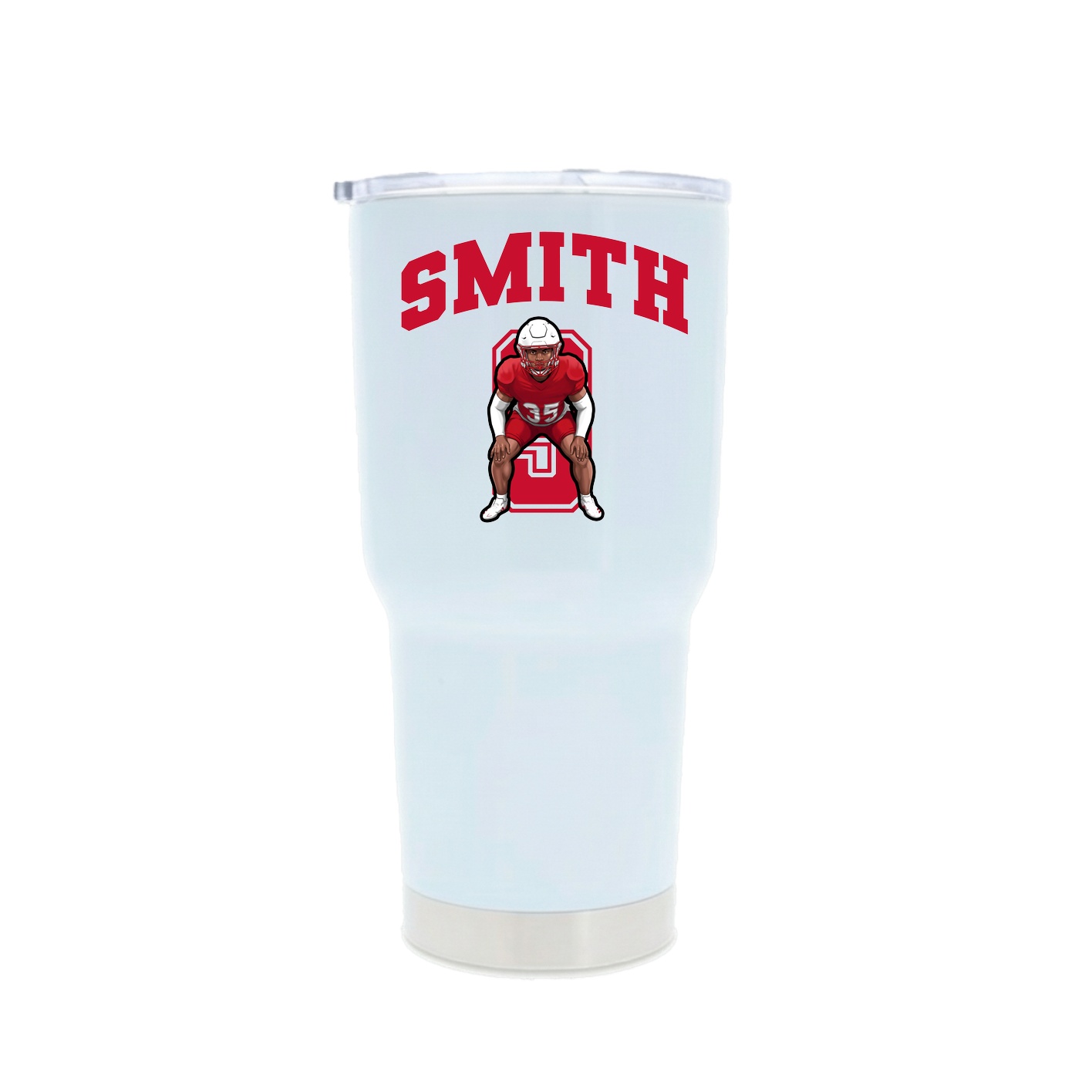 30oz Stainless Steel Tumbler — Number in White