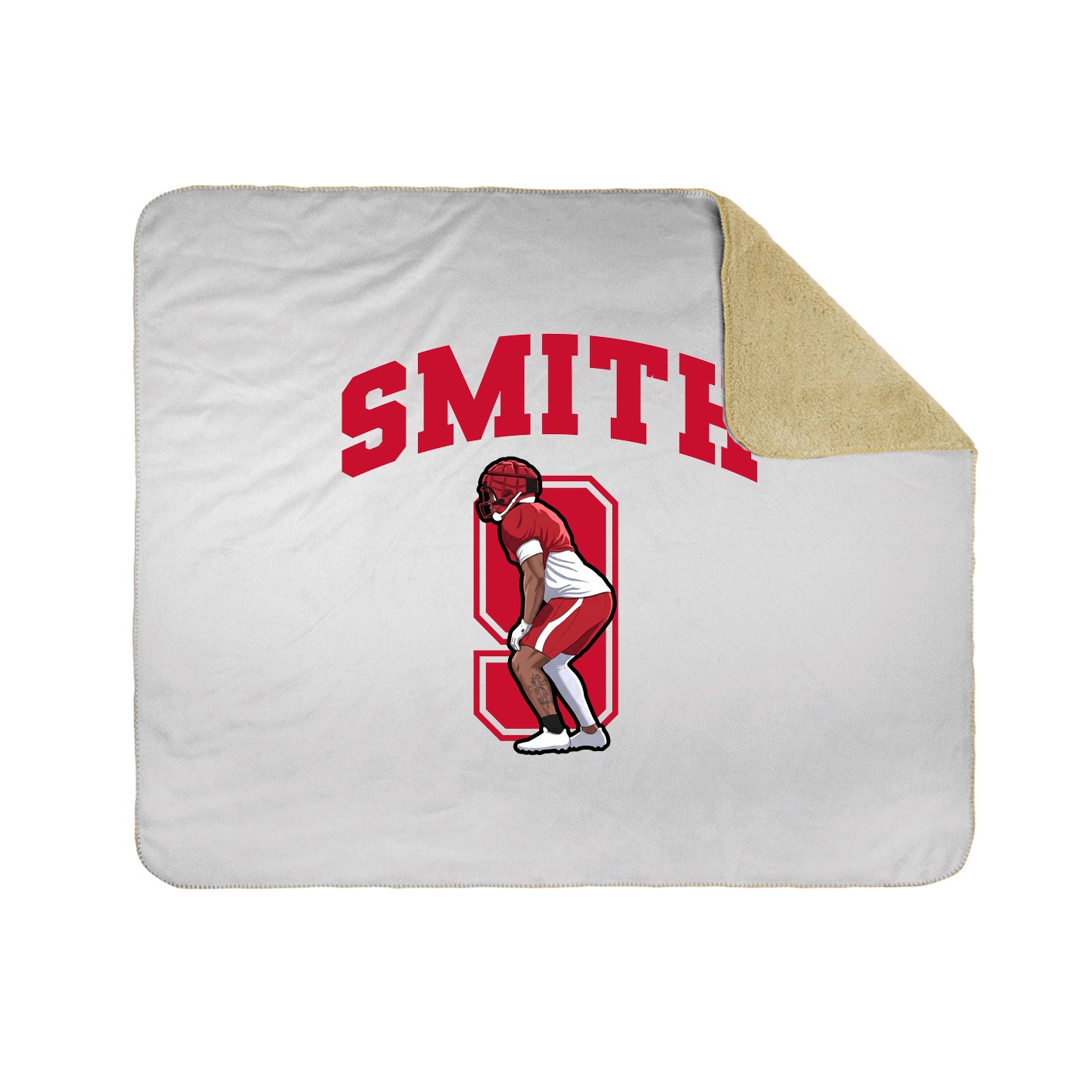 Throw Blanket — Number in White