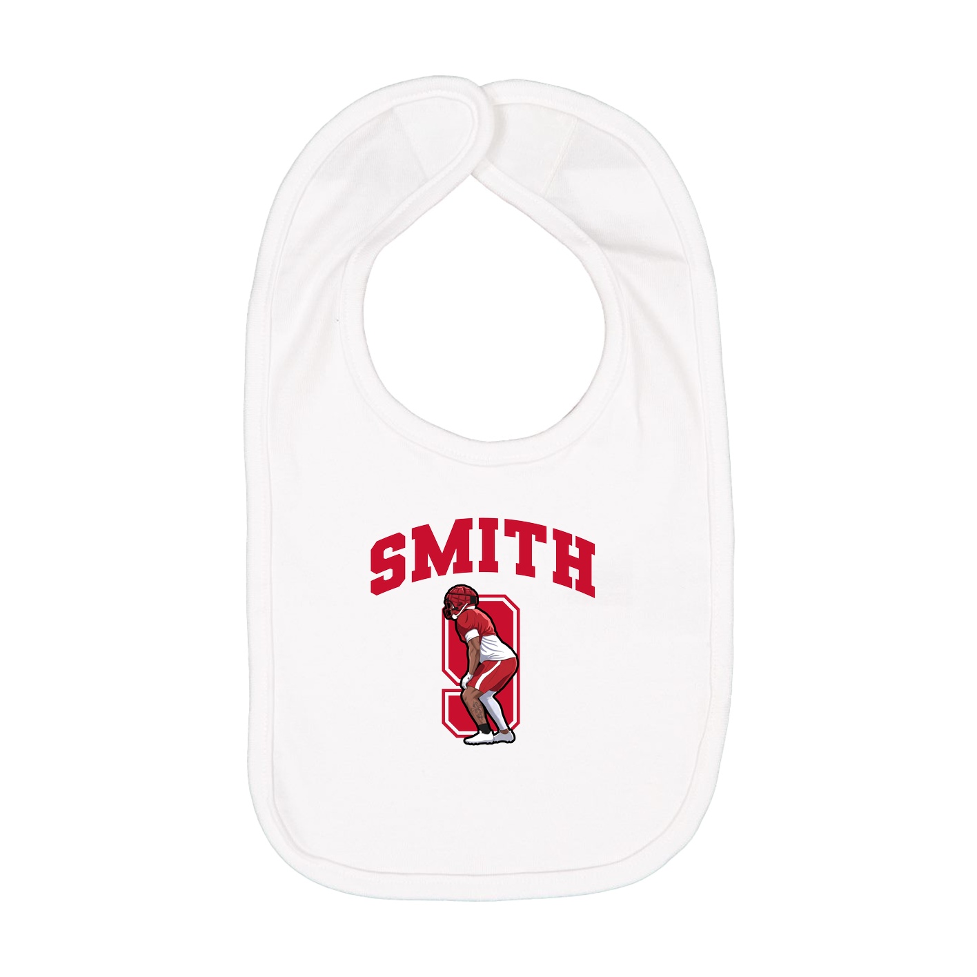 Infant Bib — Number in White