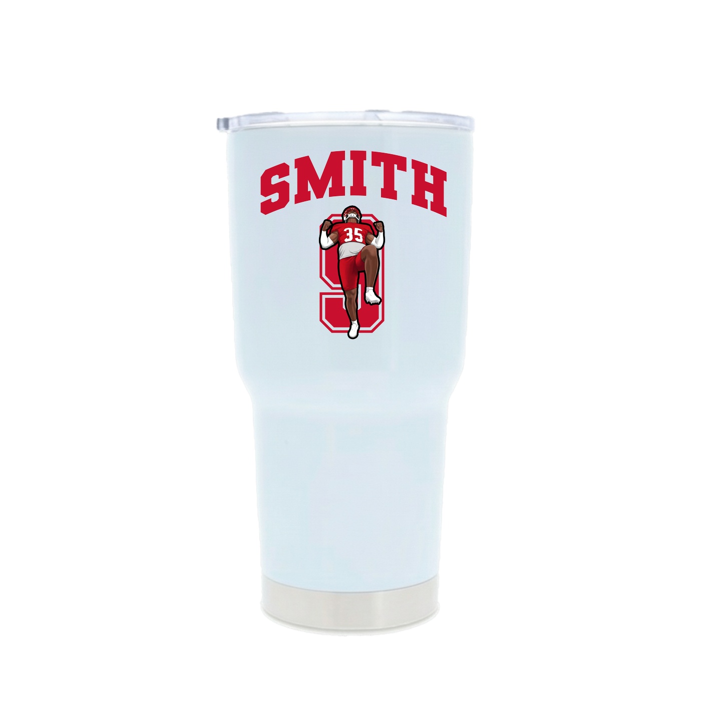 30oz Stainless Steel Tumbler — Number in White