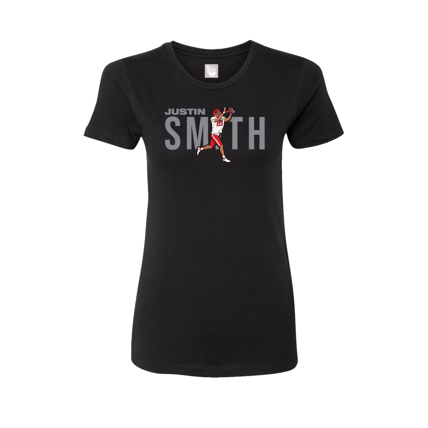 Fitted Women's Tee — Player Name in Black