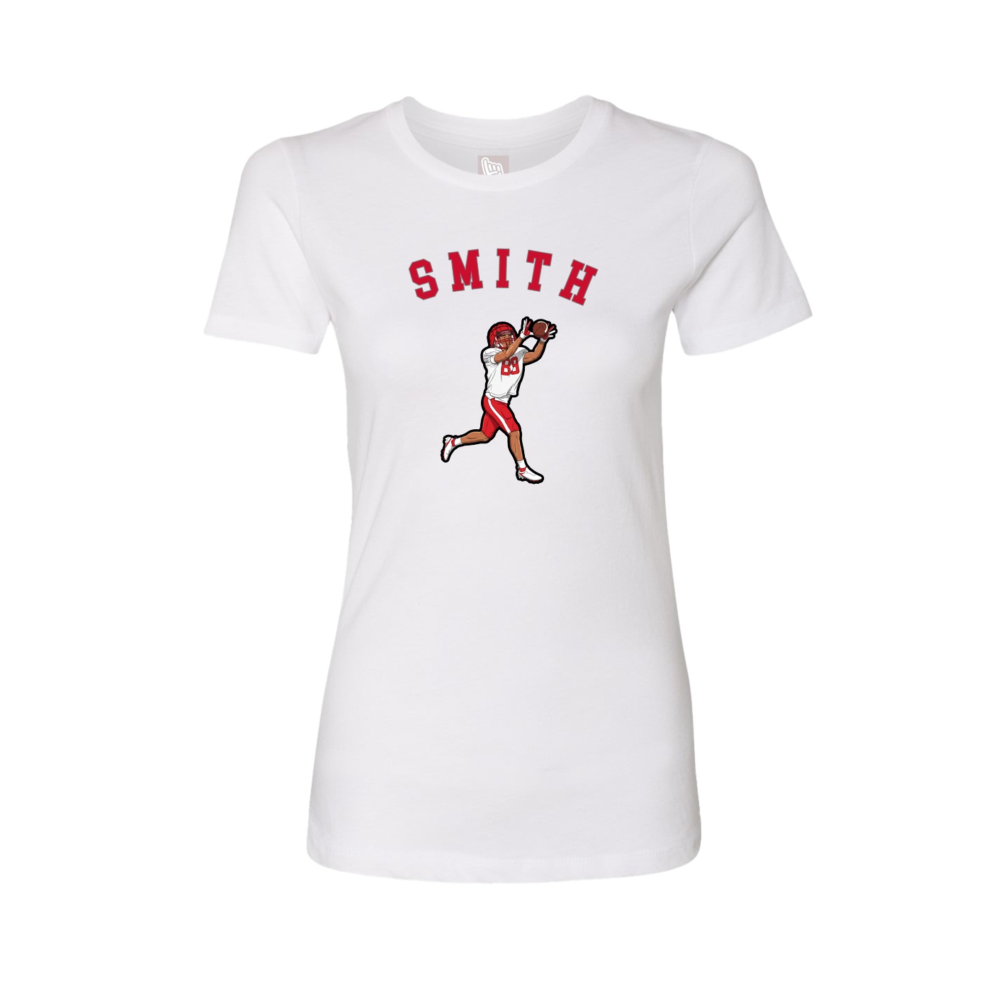 Fitted Women's Tee — Shirsey Arch in White