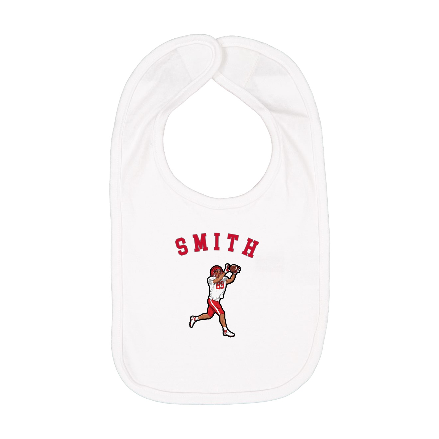 Infant Bib — Shirsey Arch in White
