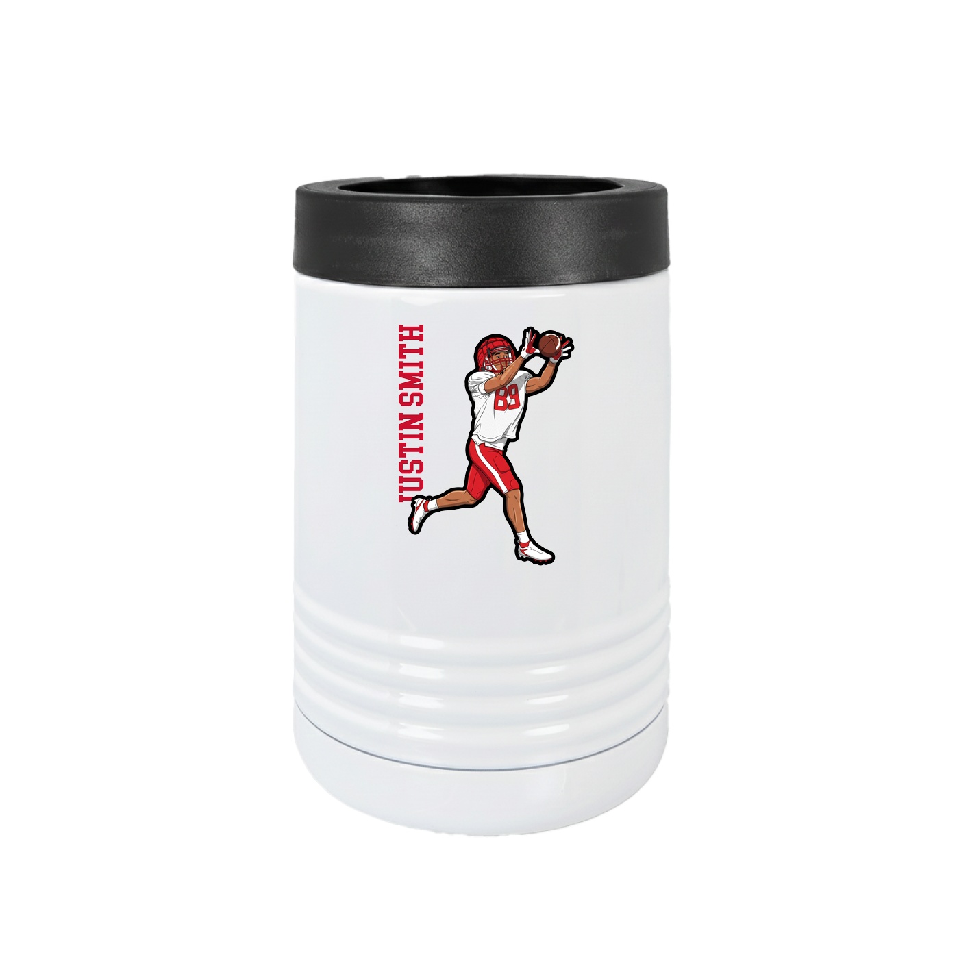 Beverage Holder — Name Vertical in White