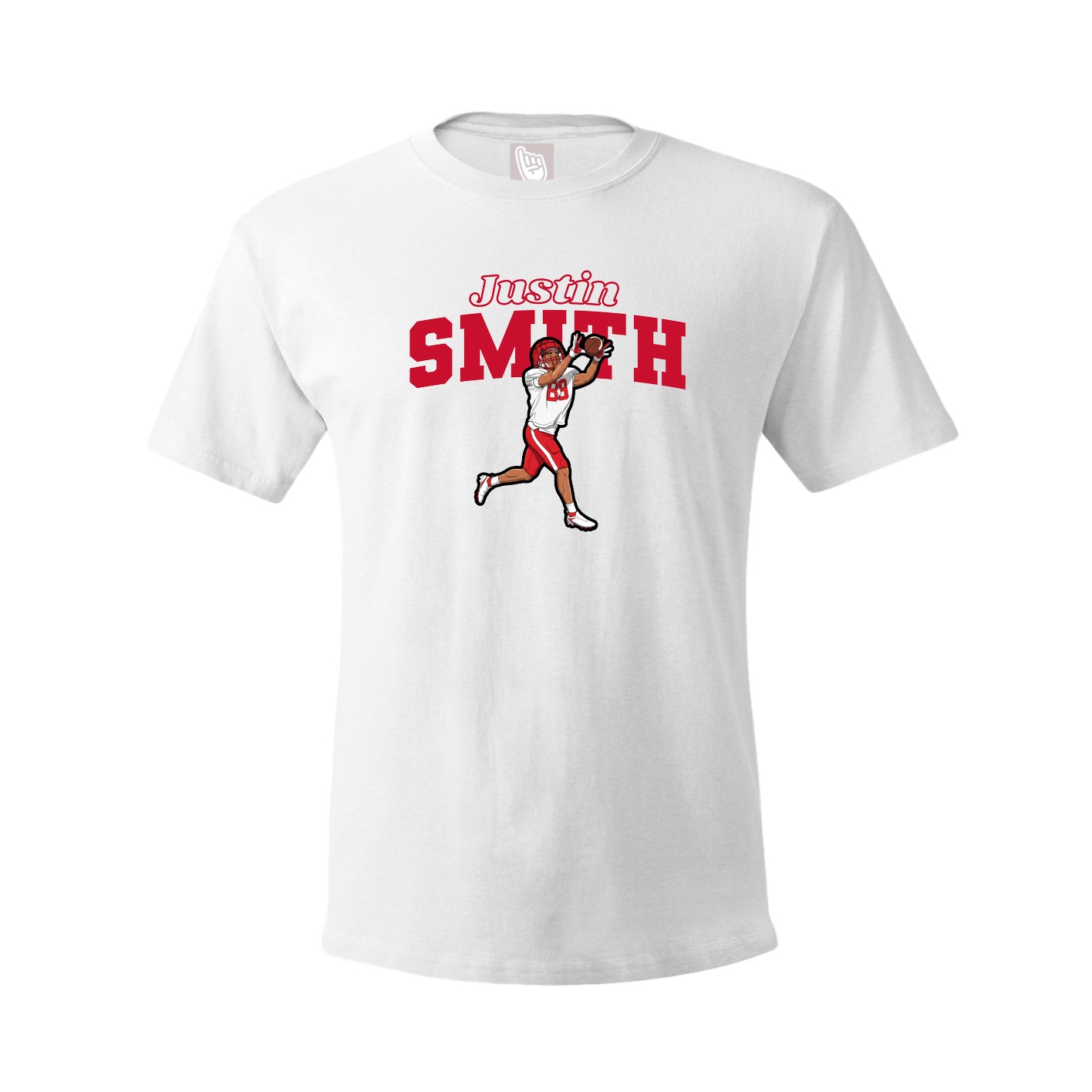 Youth Tee — Name Arch in White