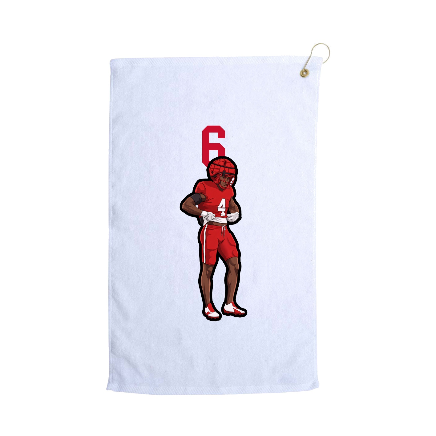 Golf Towel — Number Top in White