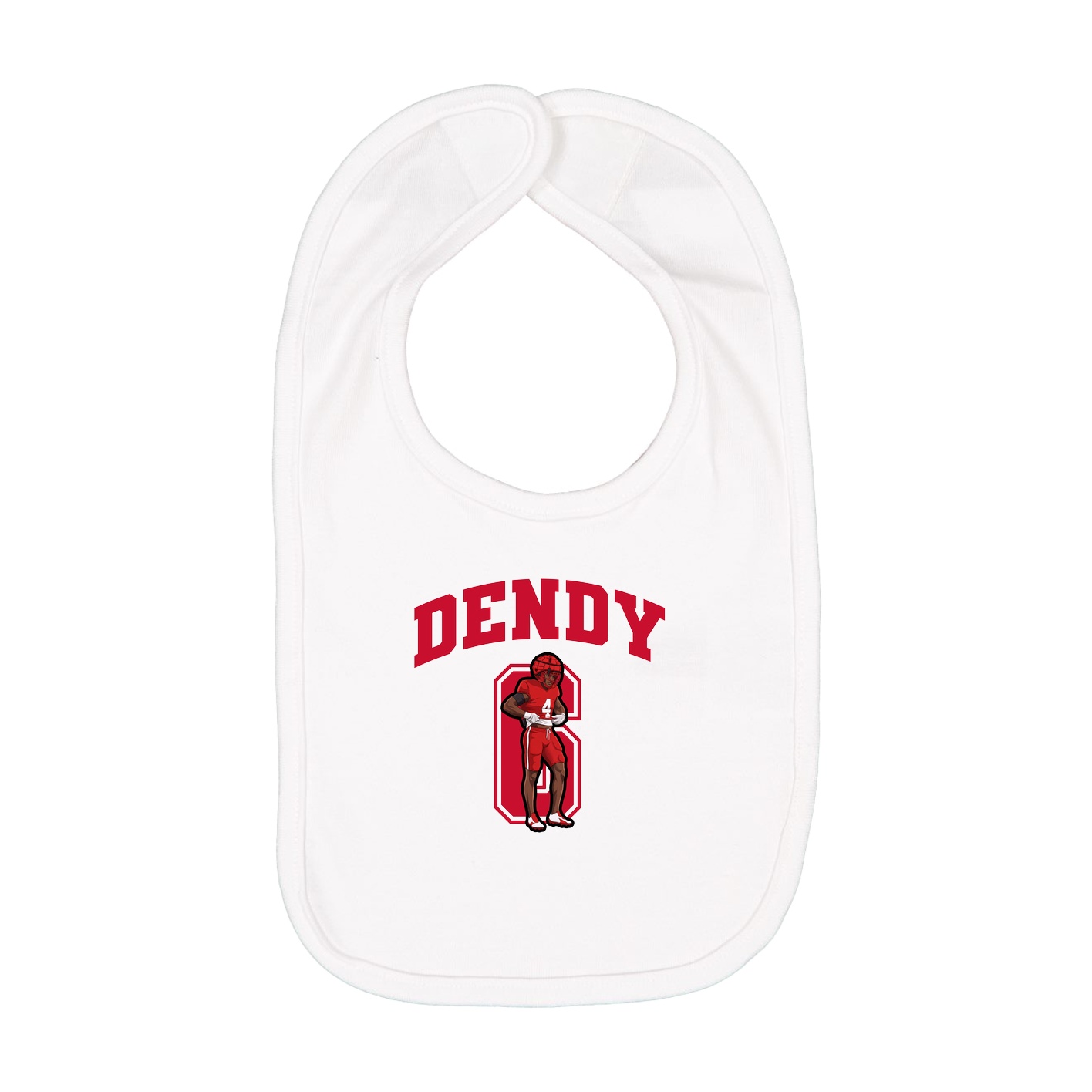 Infant Bib — Number in White