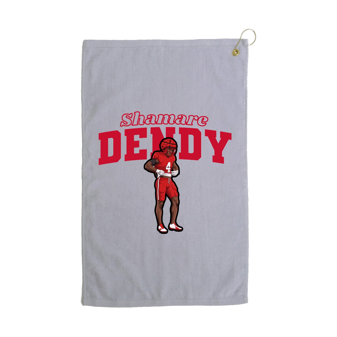 Golf Towel — Name Arch in Grey