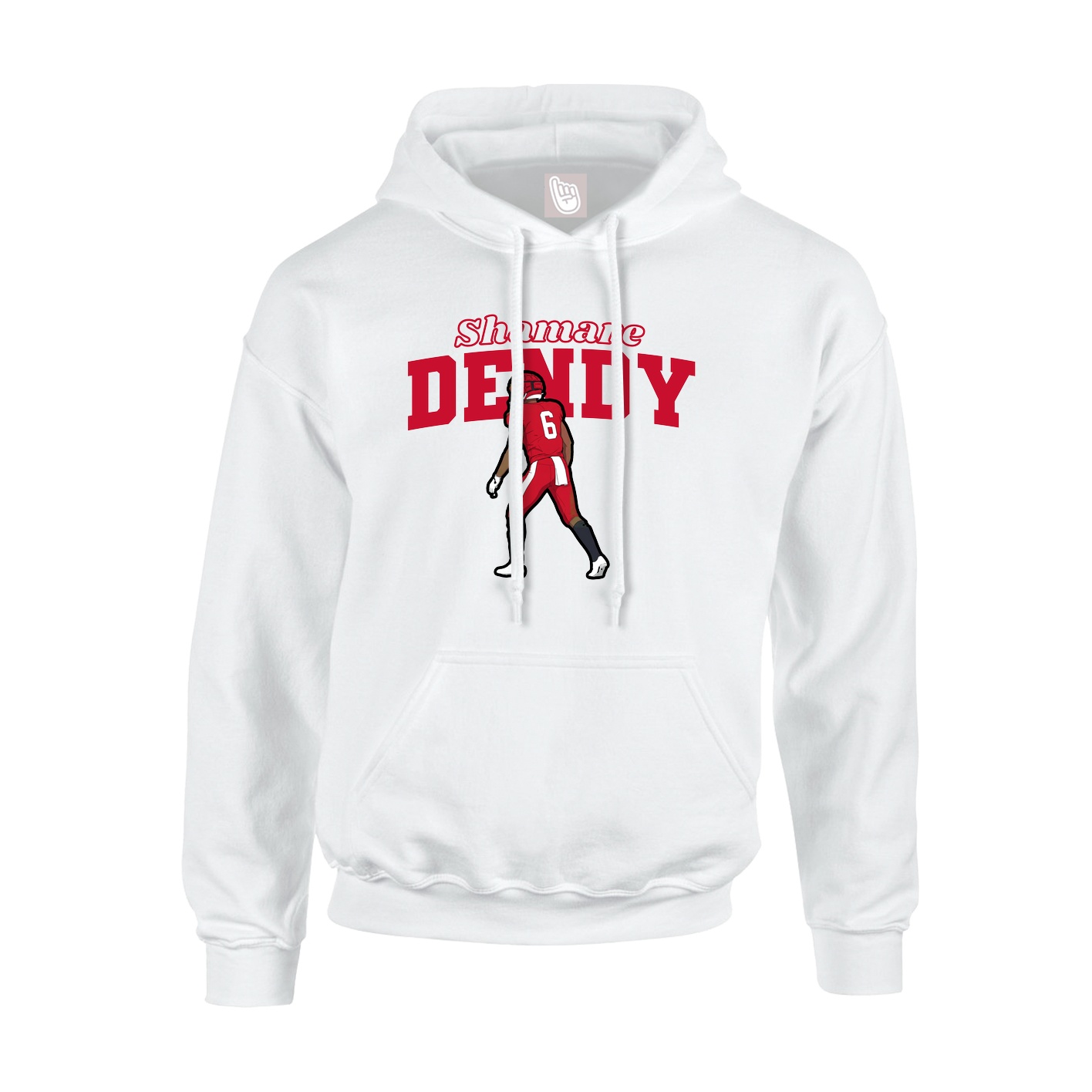 Hoodie — Name Arch in White