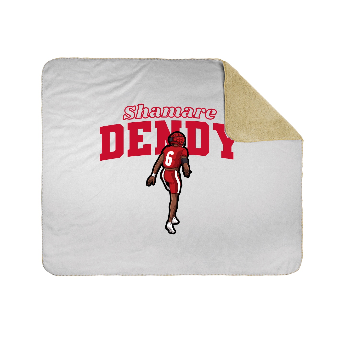Throw Blanket — Name Arch in White