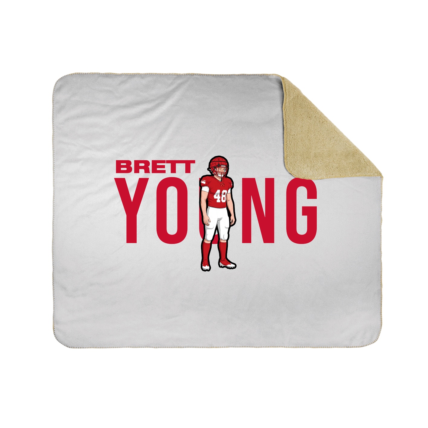 Throw Blanket — Player Name in White