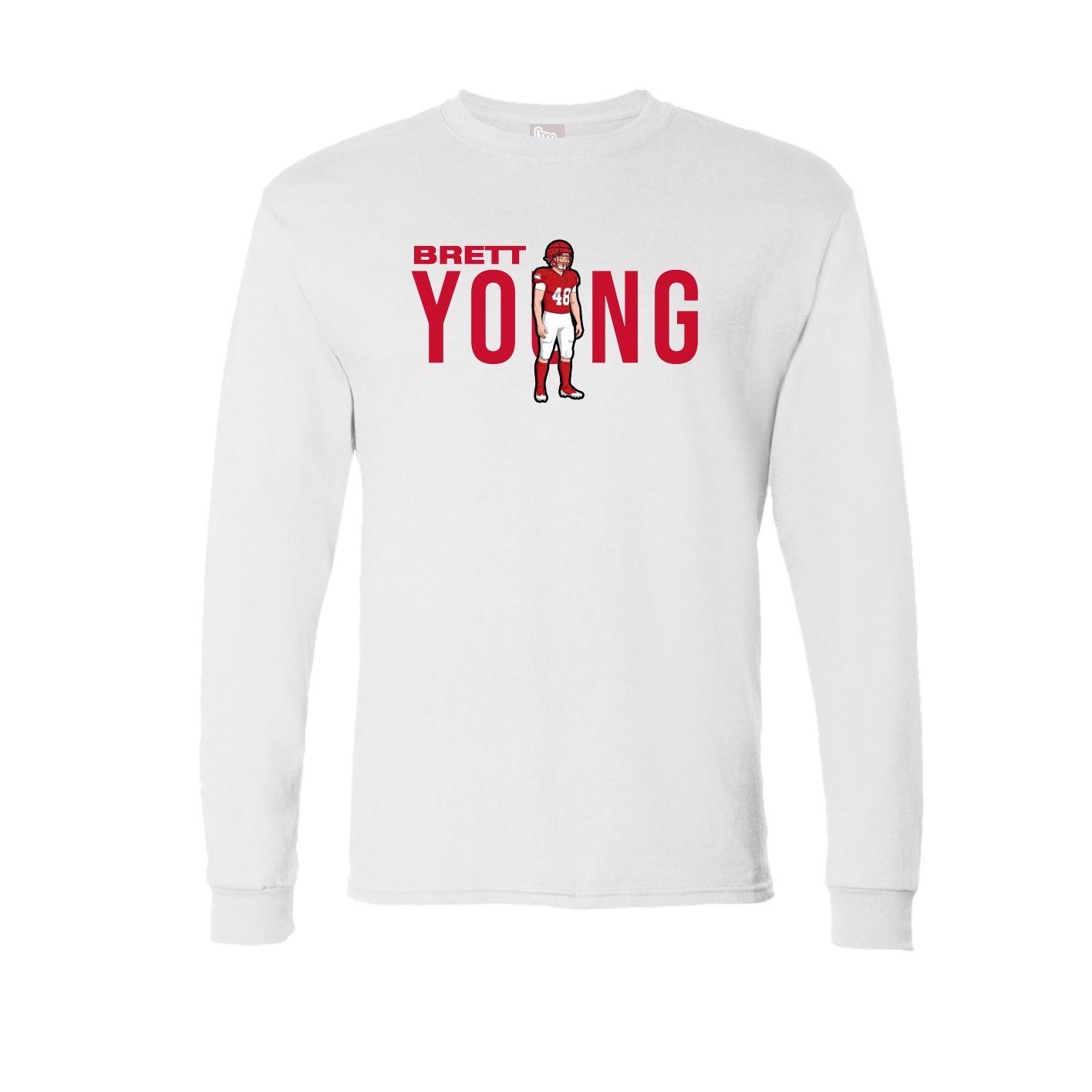 Long Sleeve Tee — Player Name in White