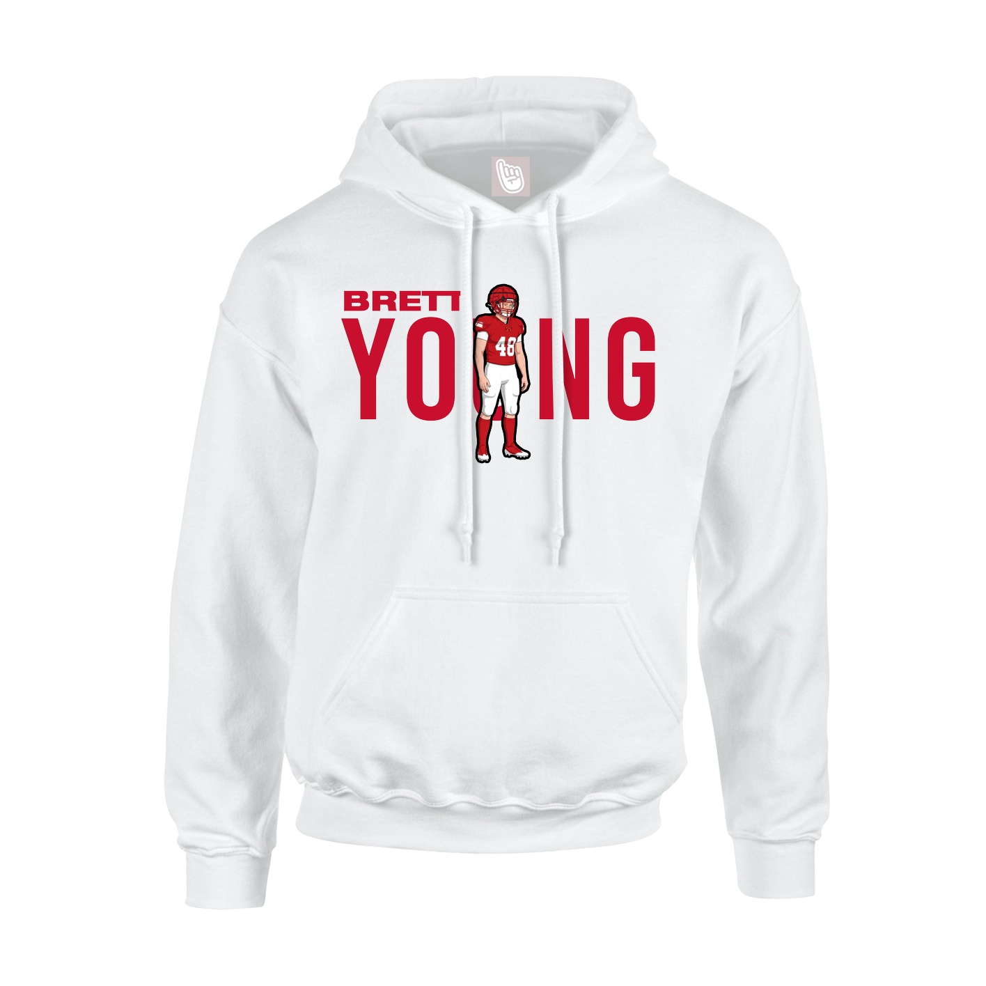 Youth Hoodie — Player Name in White