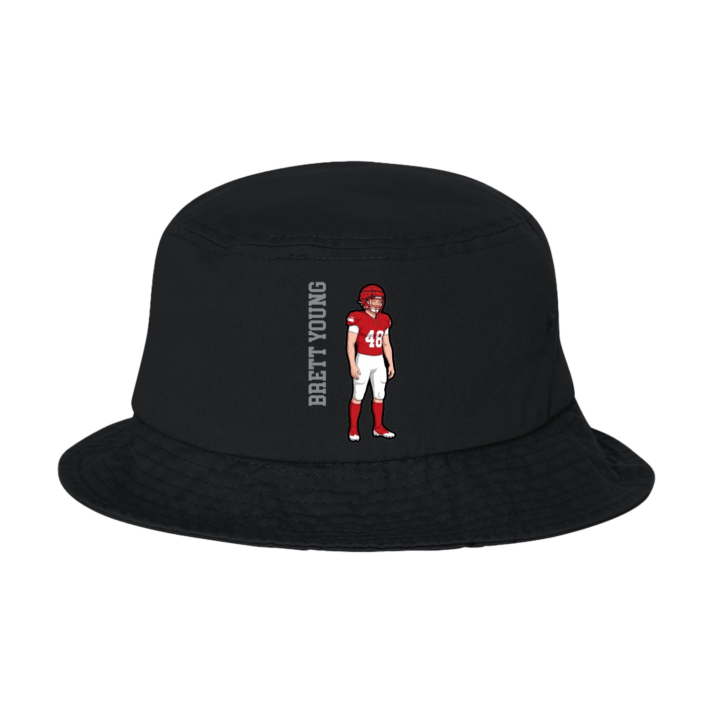 Bucket Cap — Name Vertical in Black