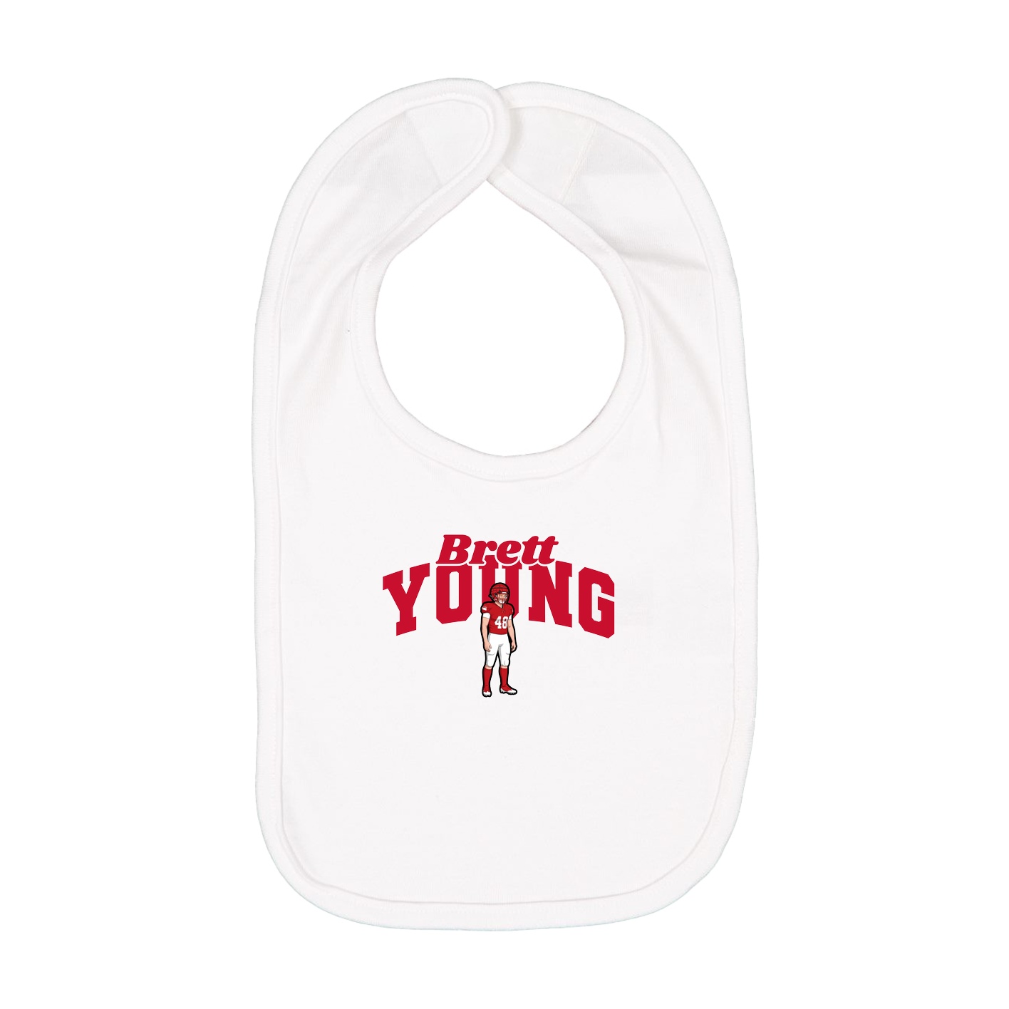 Infant Bib — Signature Arch in White