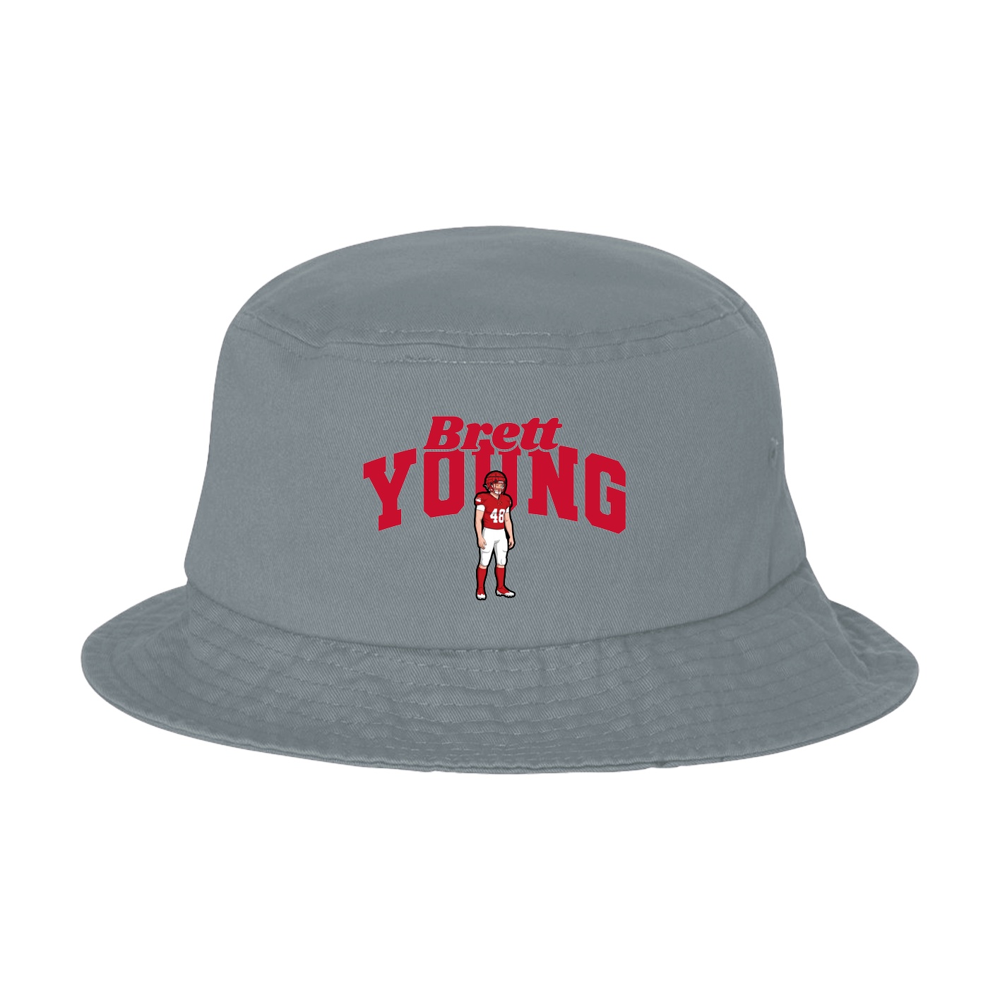 Bucket Cap — Signature Arch in Grey