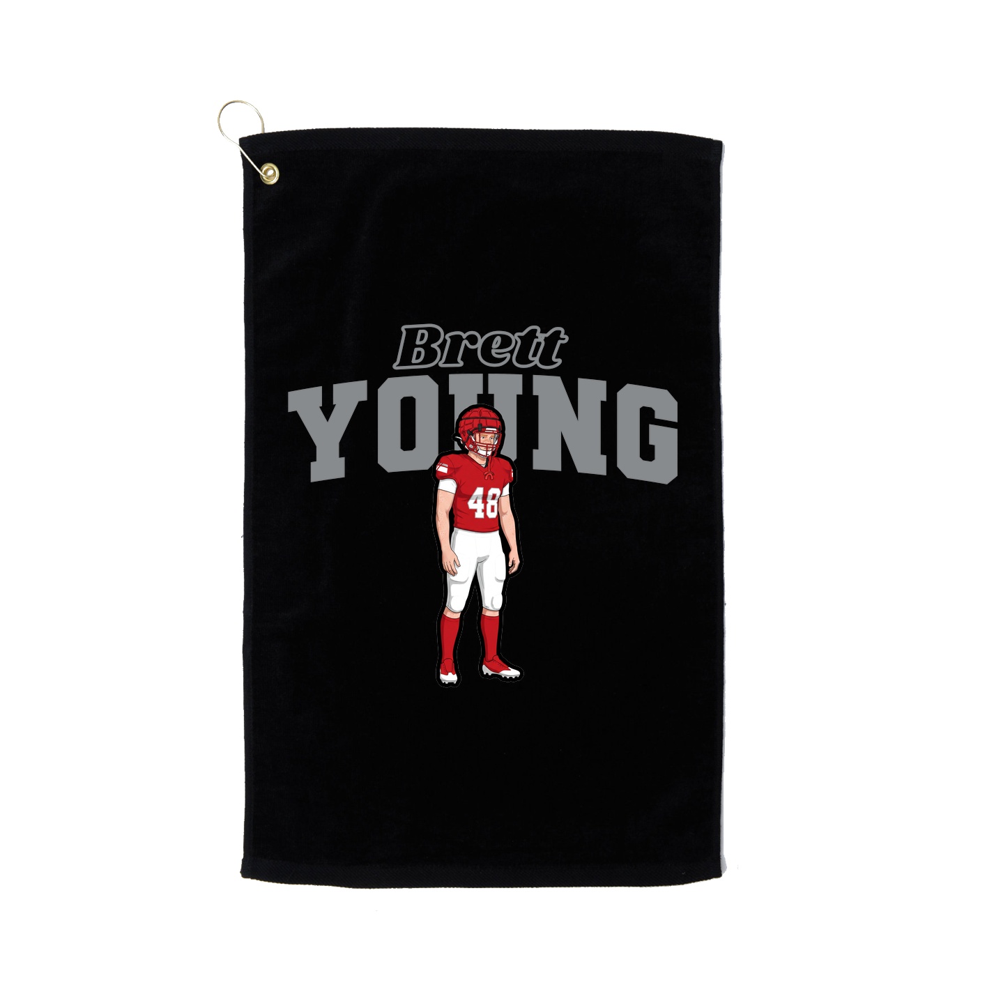 Golf Towel — Name Arch in Black