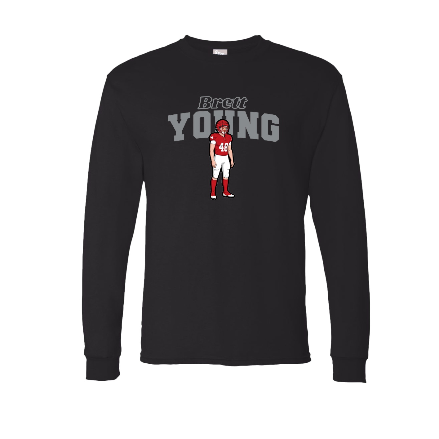 Long Sleeve Tee — Name Arch in Black