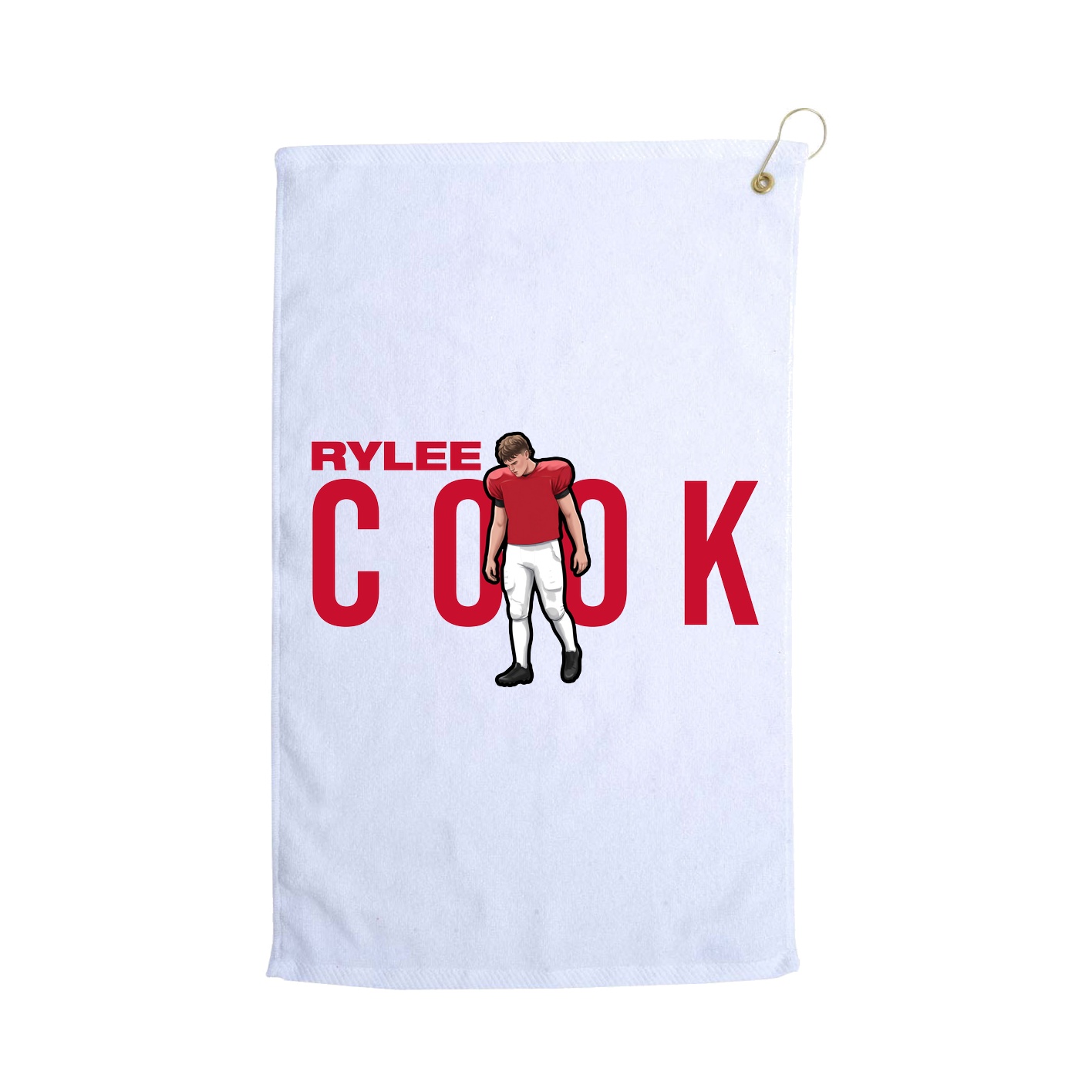 Golf Towel — Player Name in White