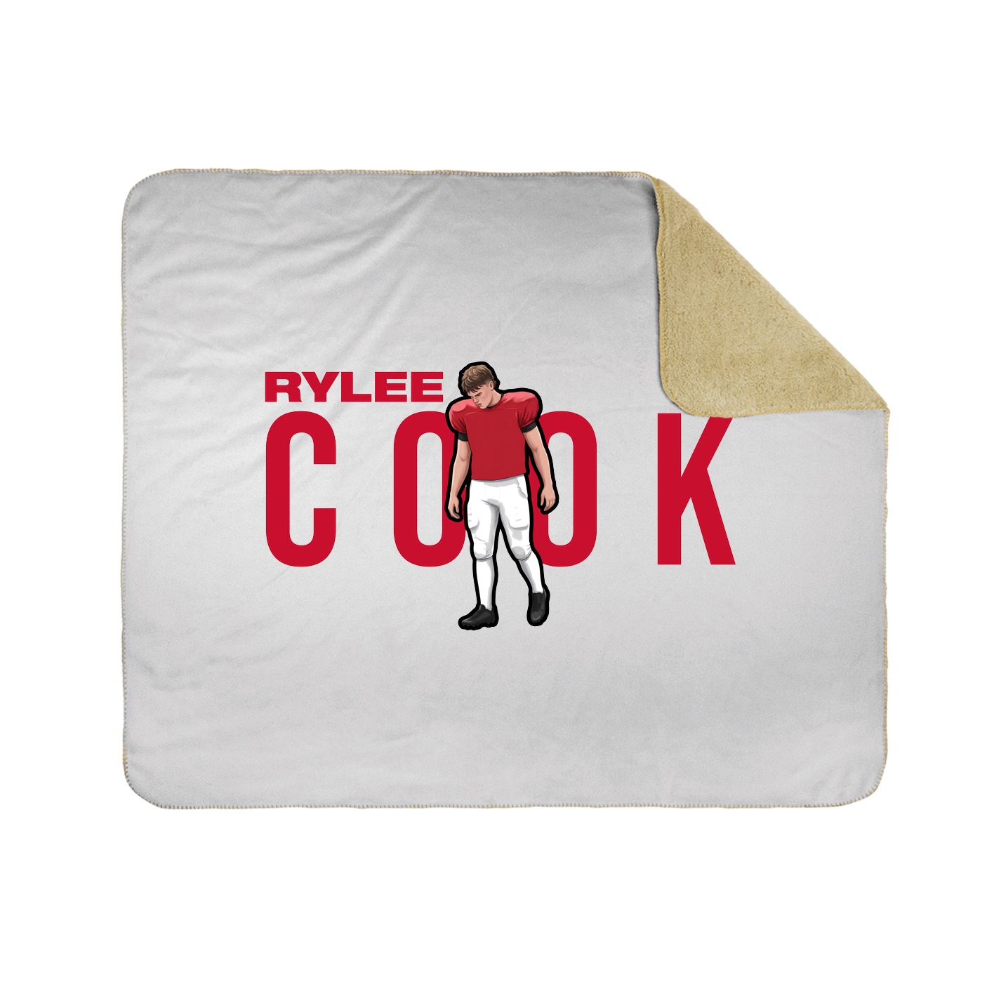 Throw Blanket — Player Name in White