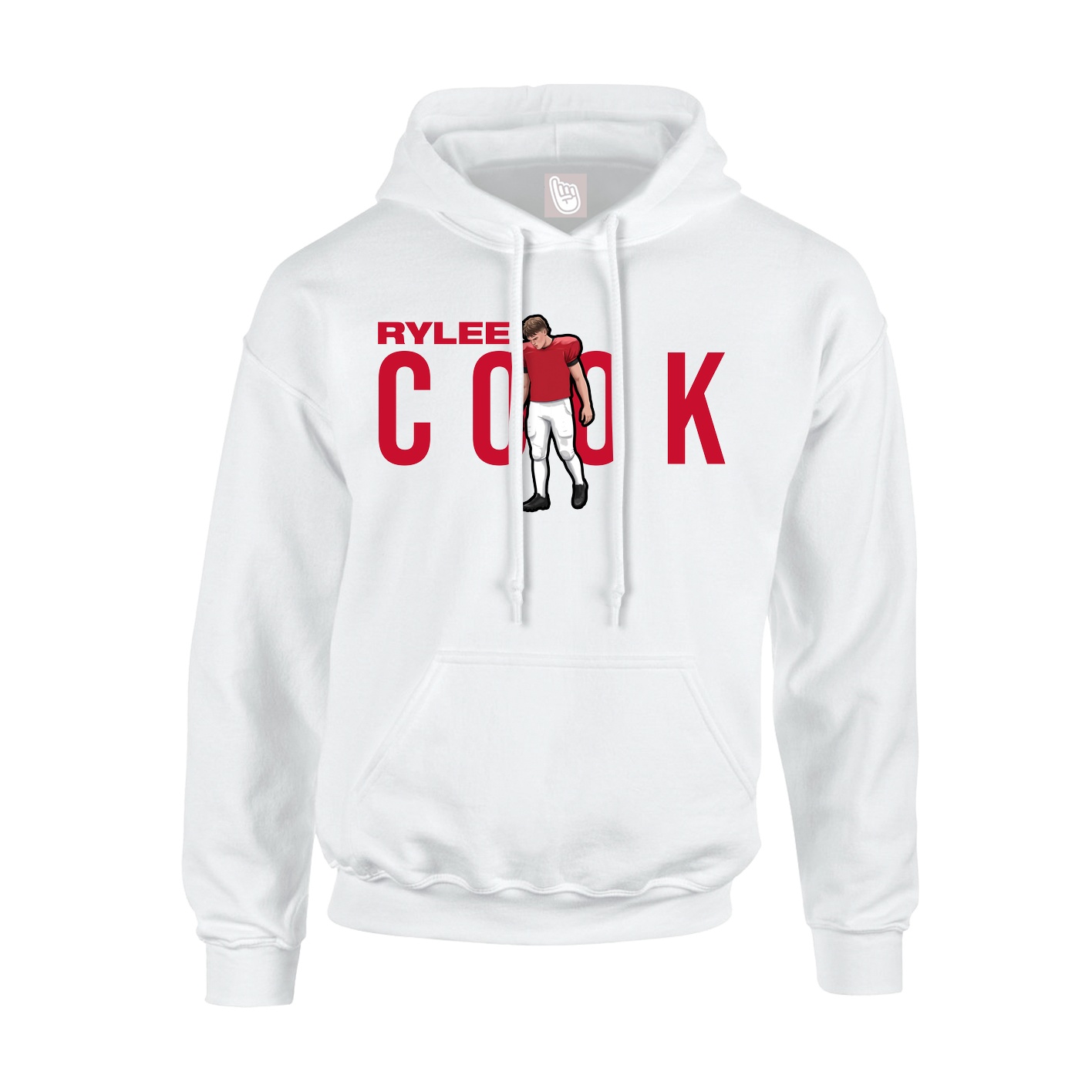 Youth Hoodie — Player Name in White