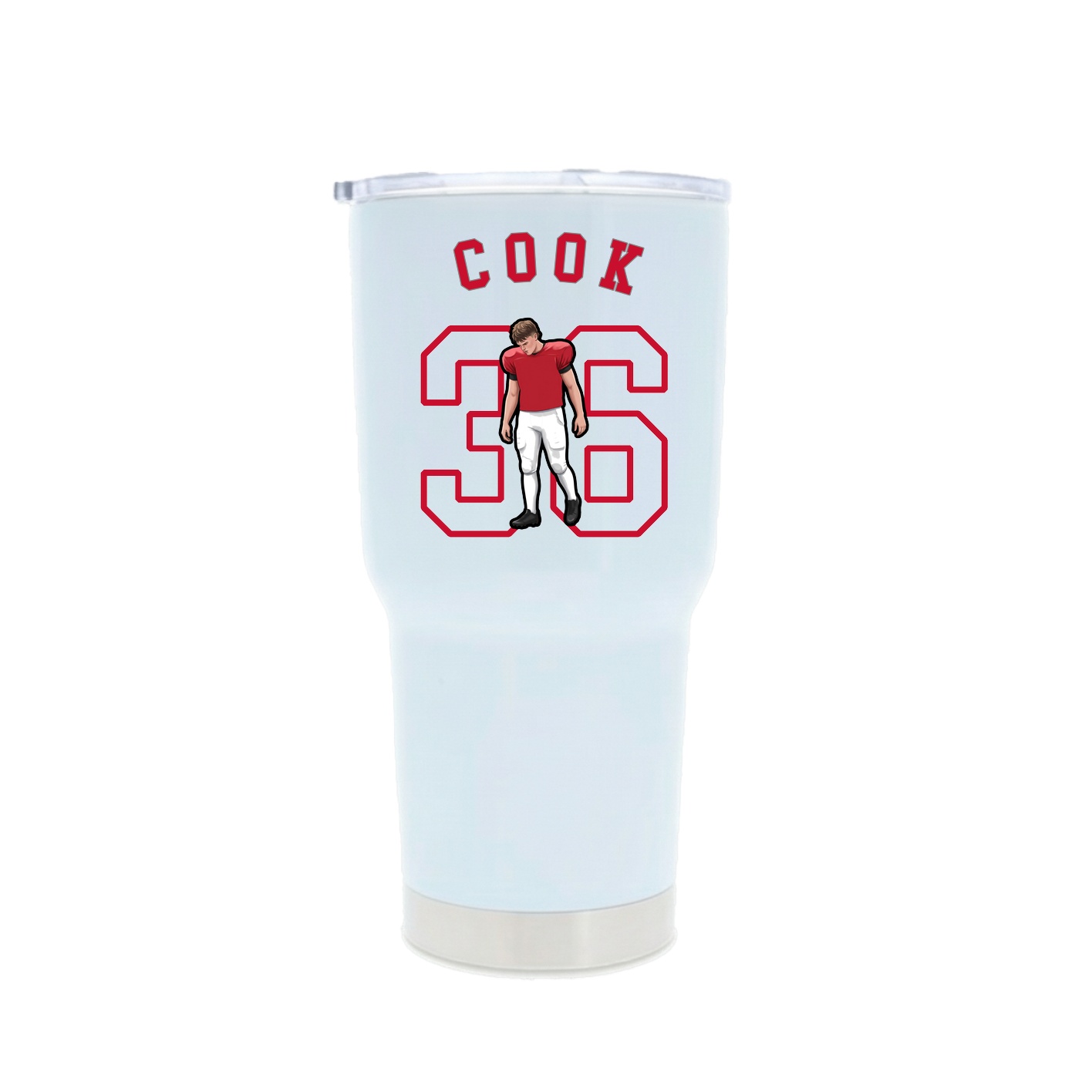 30oz Stainless Steel Tumbler — Shirsey Arch in White