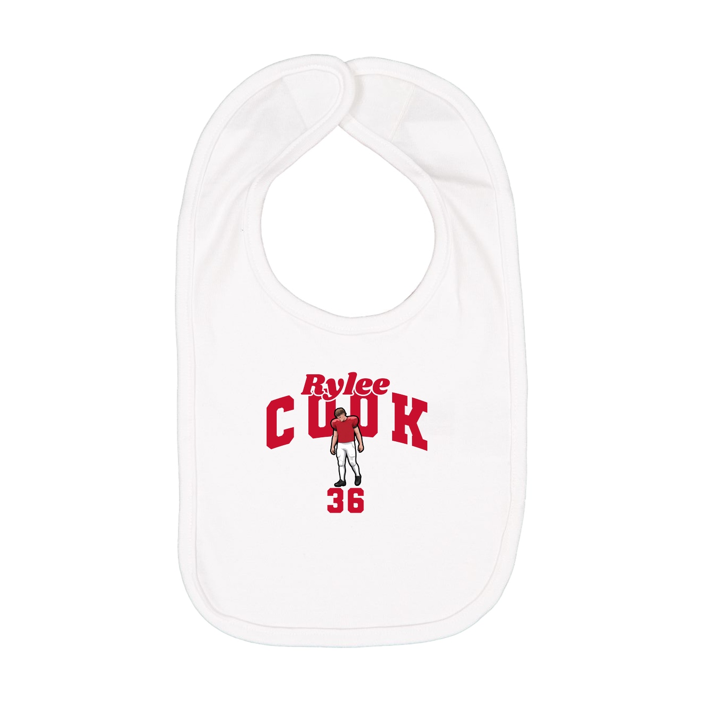 Infant Bib — Signature Arch in White
