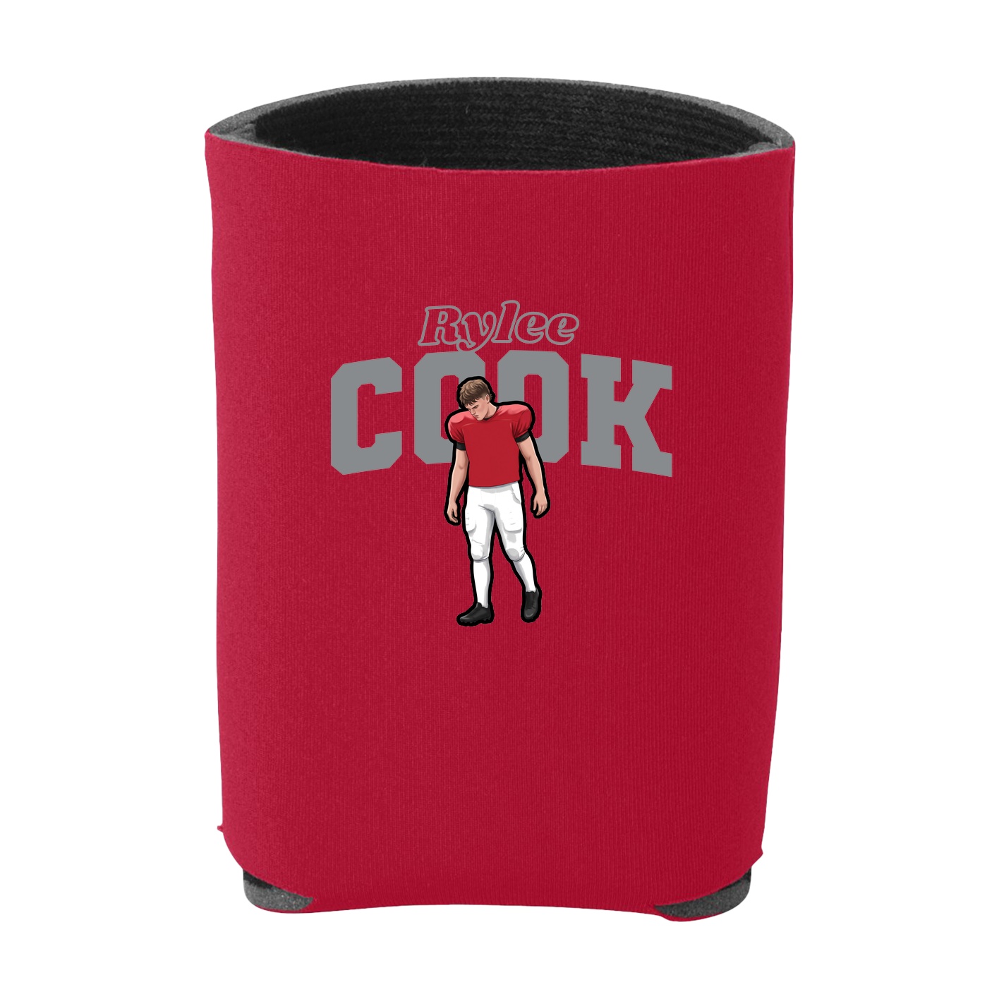 Can Holder — Name Arch in Red