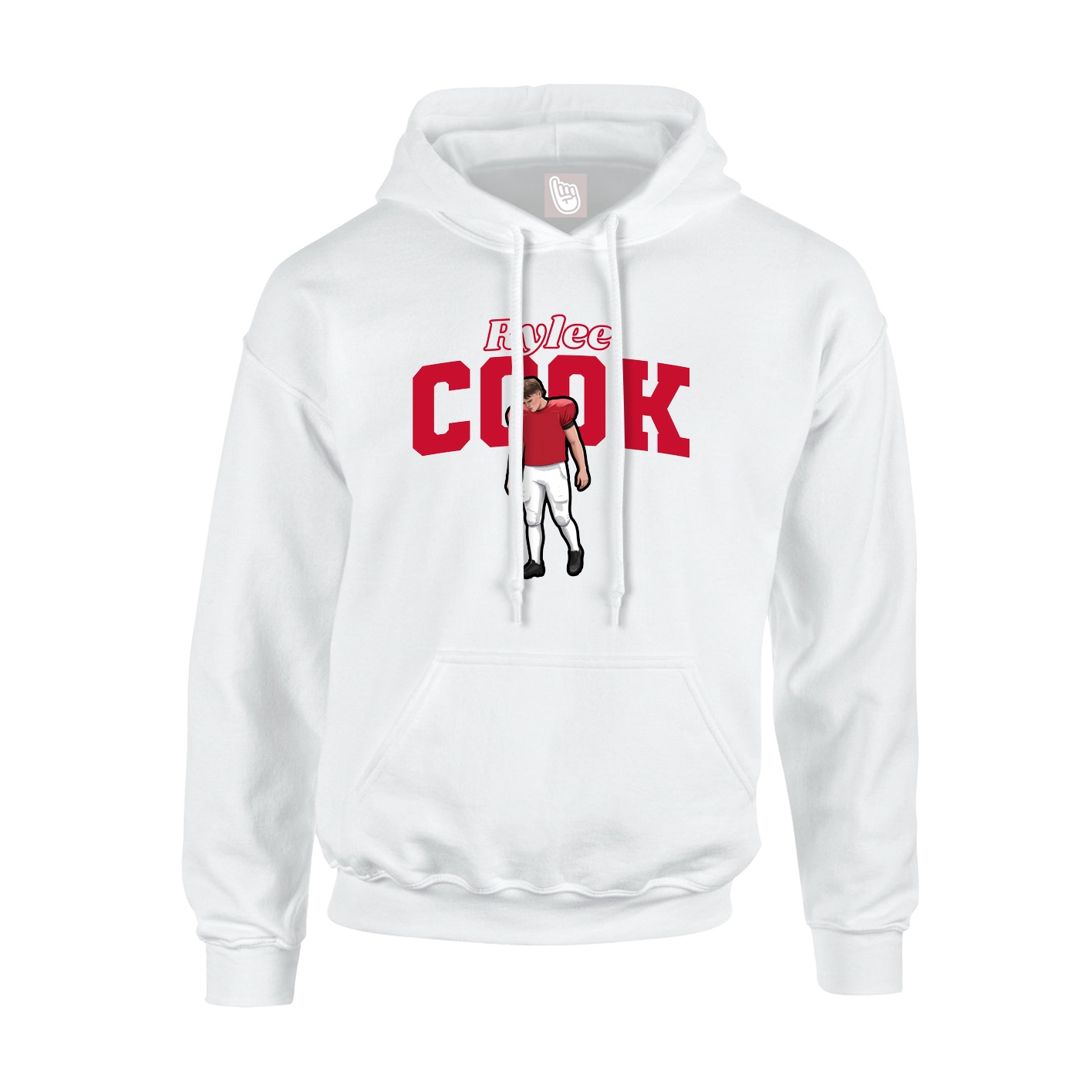 Hoodie — Name Arch in White