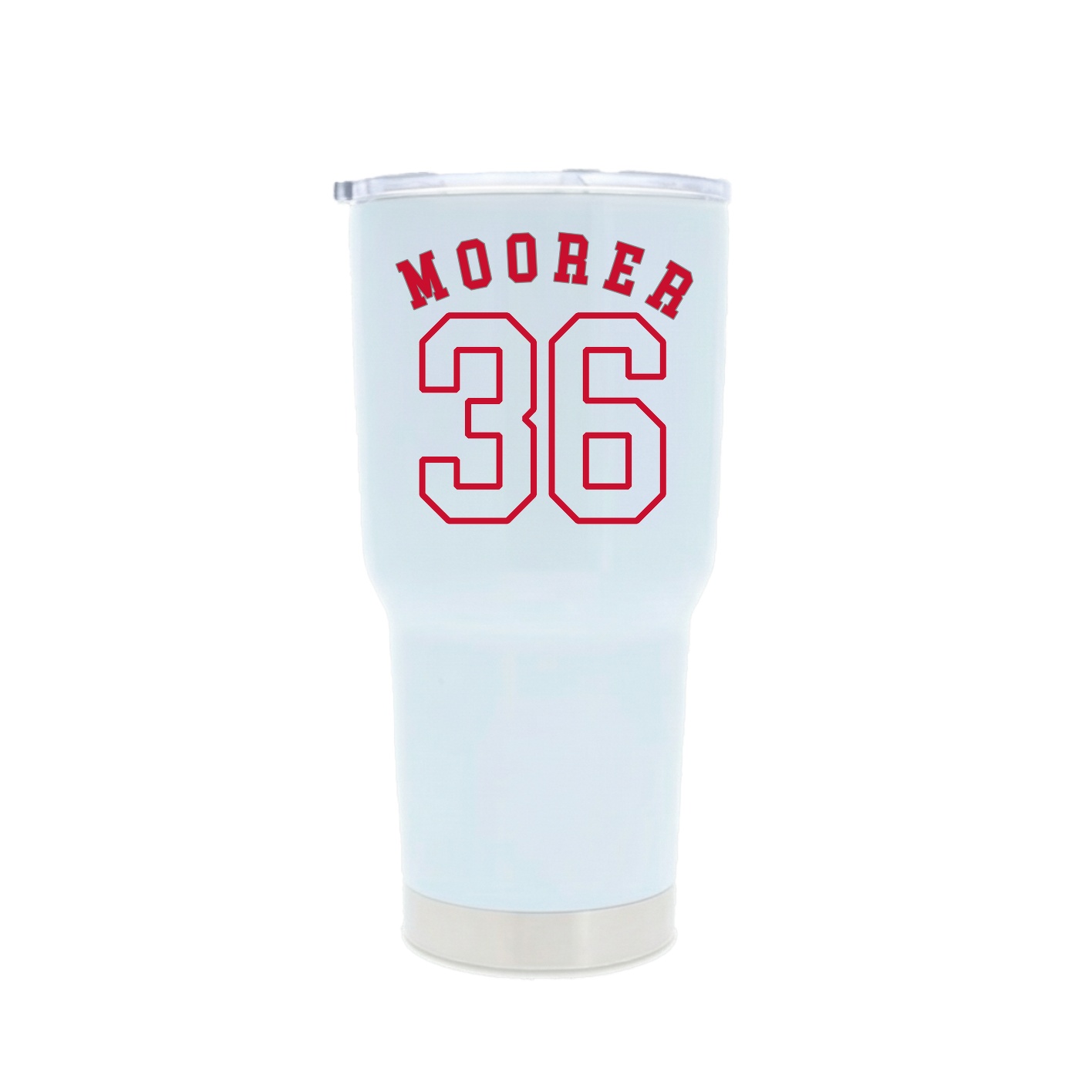 30oz Stainless Steel Tumbler — Shirsey Arch in White
