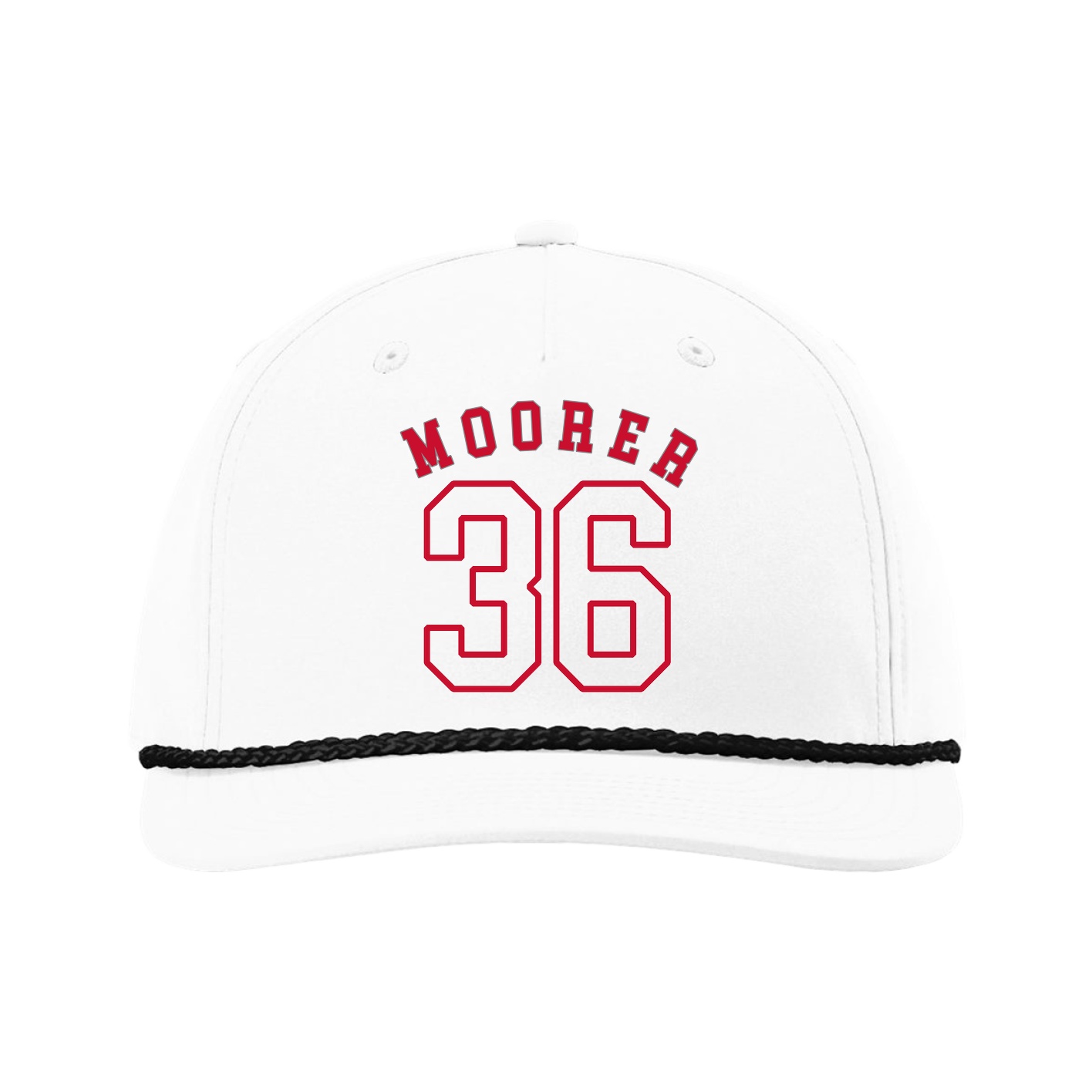 Five-Panel Classic Rope Cap — Shirsey Arch in White