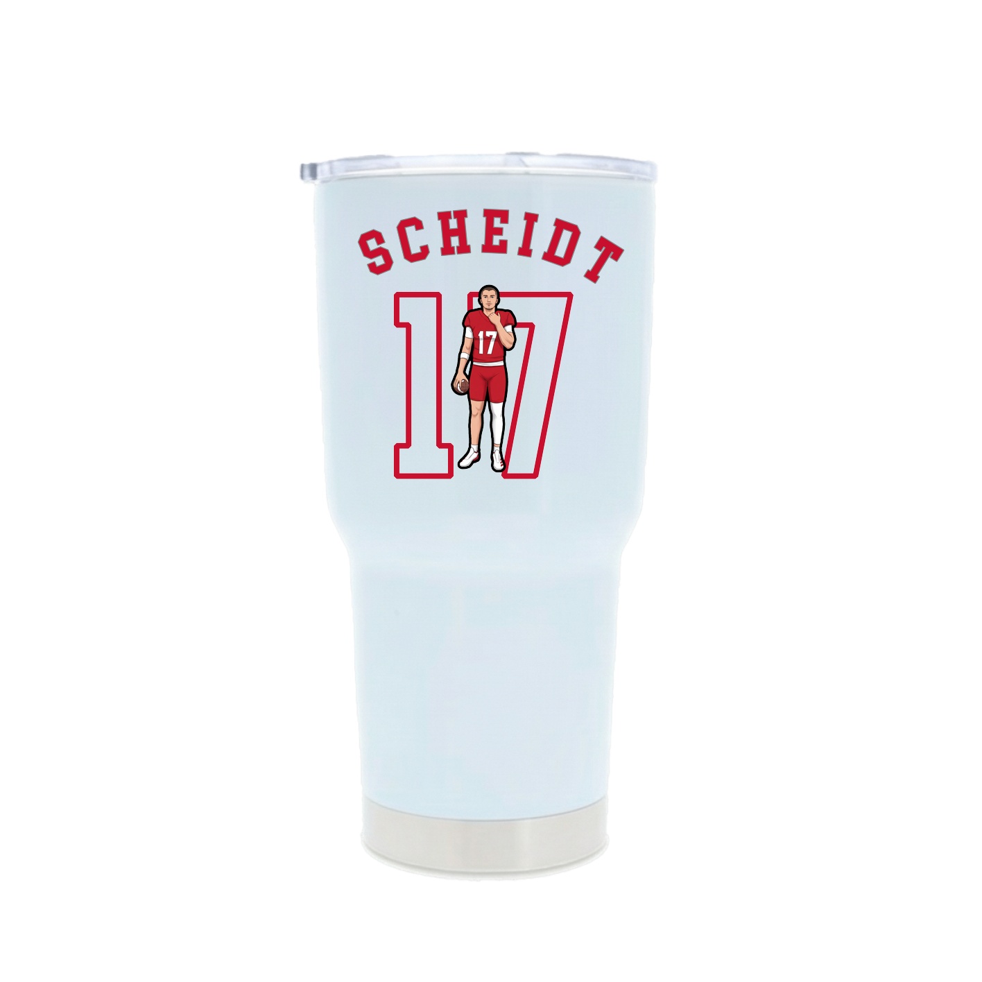 30oz Stainless Steel Tumbler — Shirsey Arch in White