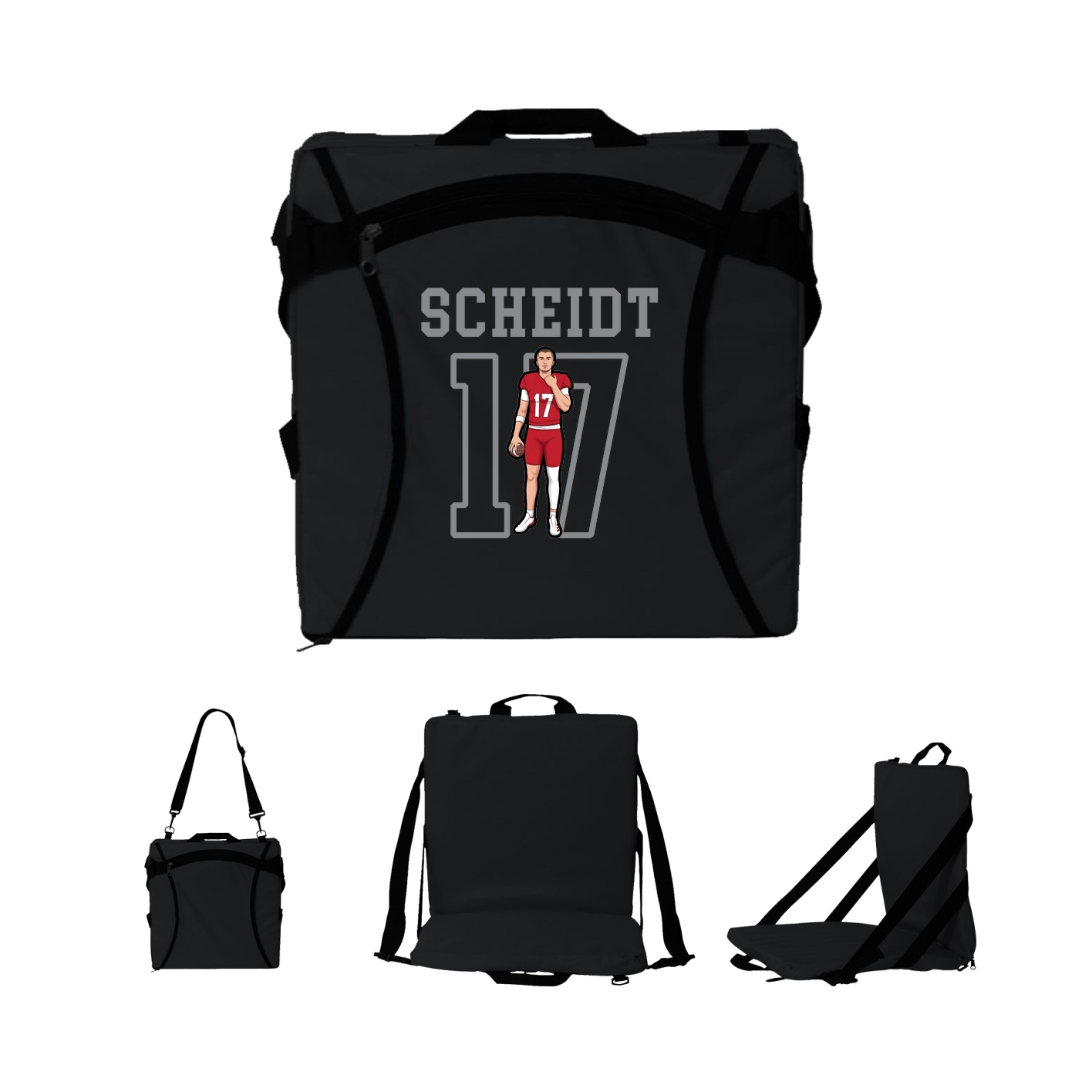Folding Stadium Seat — Shirsey in Black