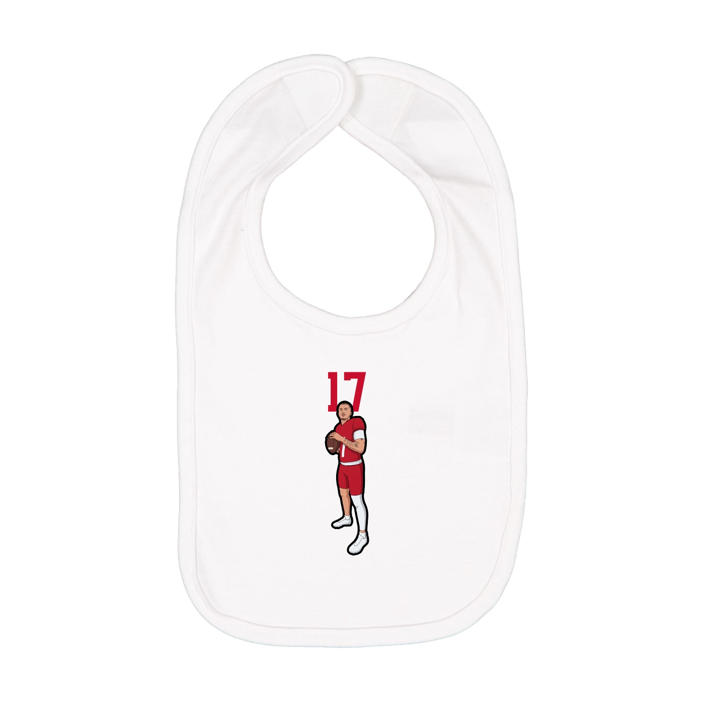 Infant Bib — Number Top in White