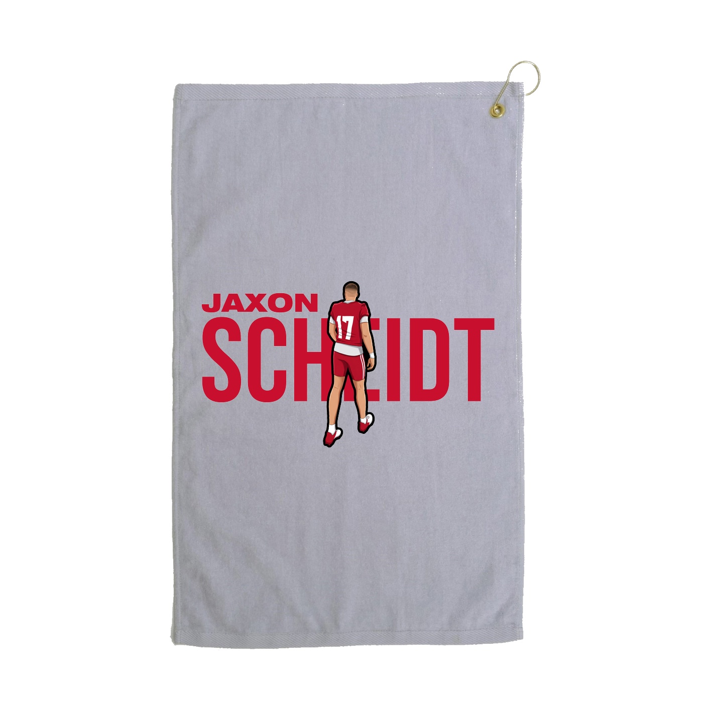 Golf Towel — Player Name in Grey
