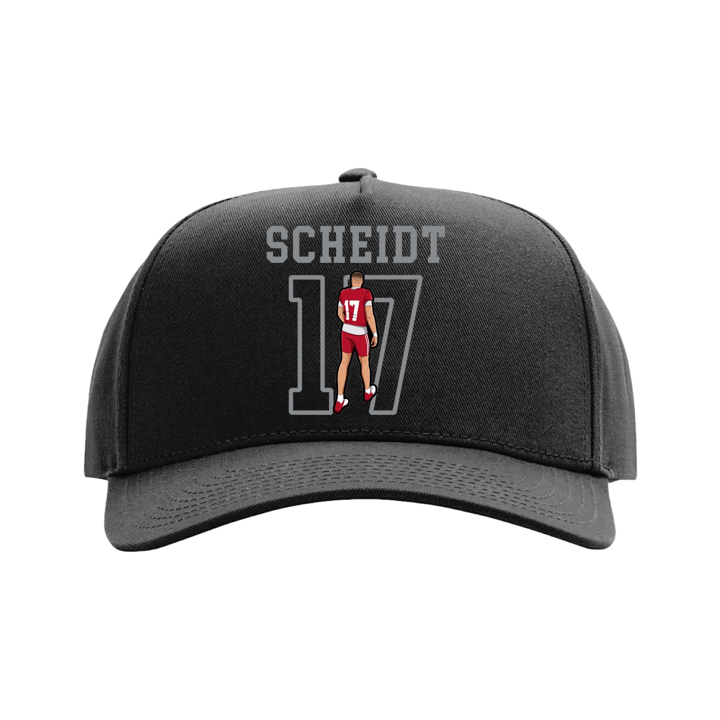 Full Fabric Five-Panel Champ Cap — Shirsey in Black