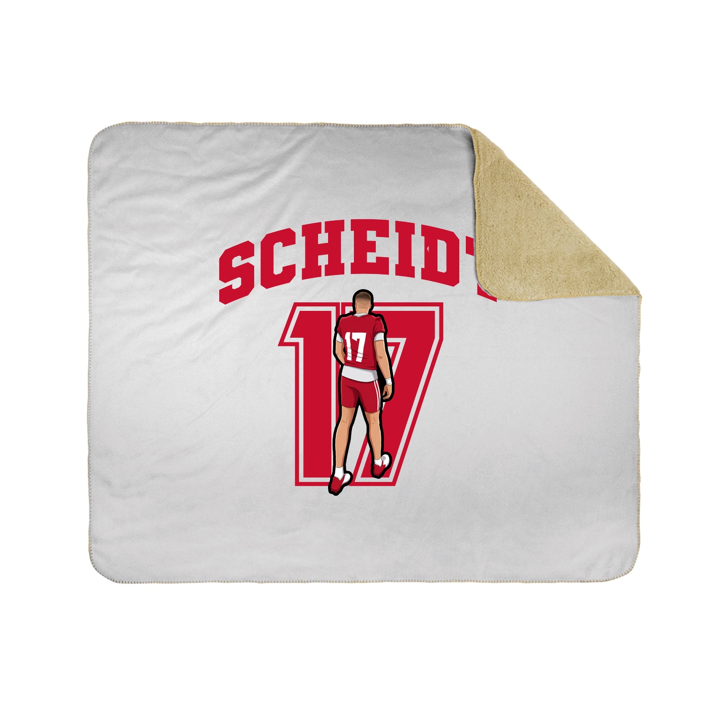 Throw Blanket — Number in White