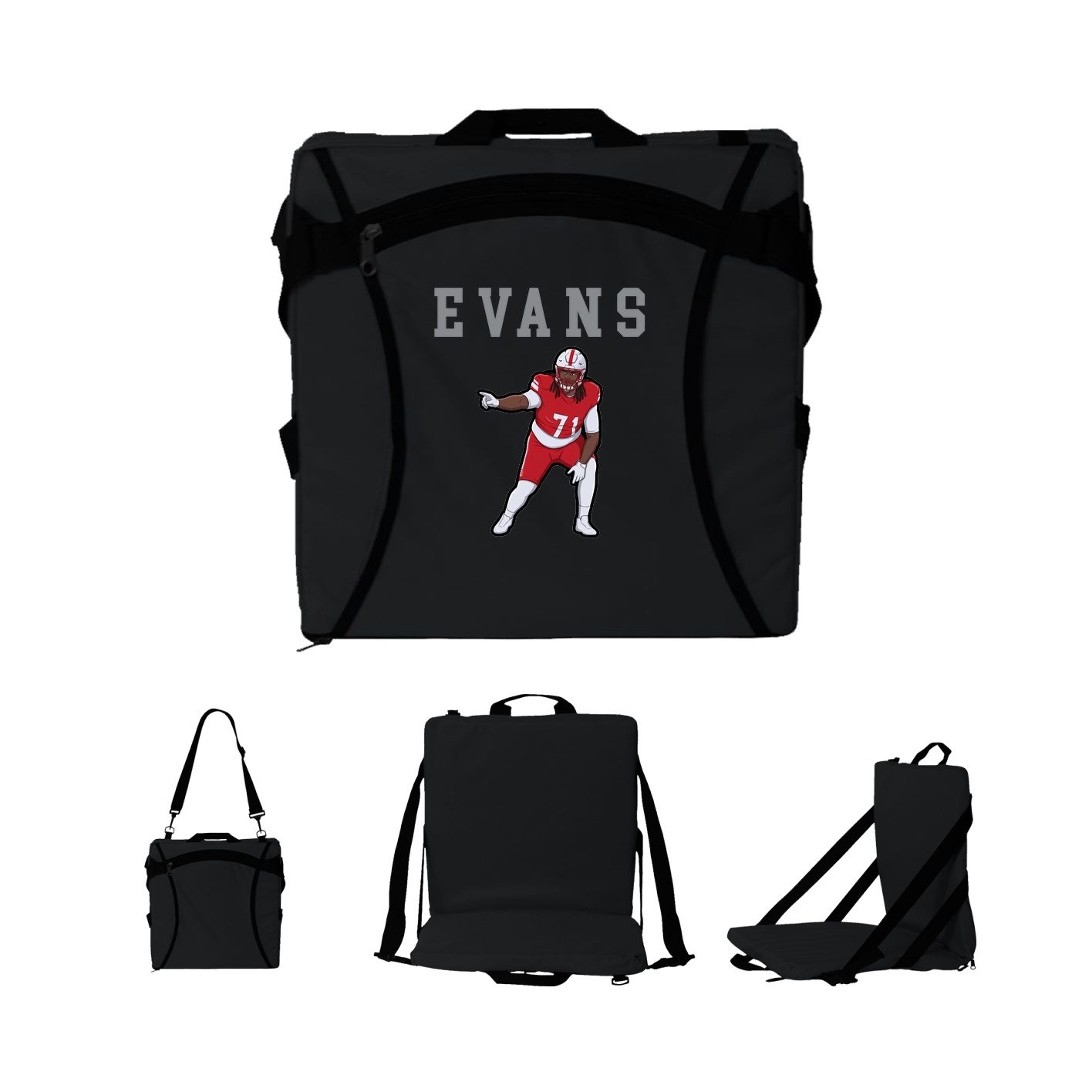 Folding Stadium Seat — Shirsey in Black