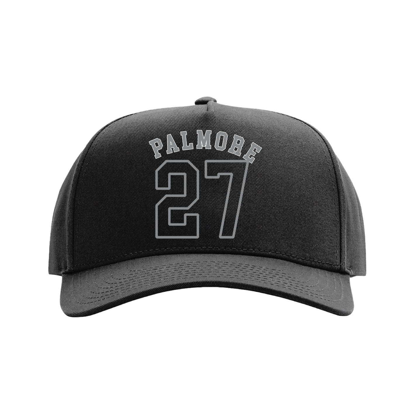 Full Fabric Five-Panel Champ Cap — Shirsey Arch in Black