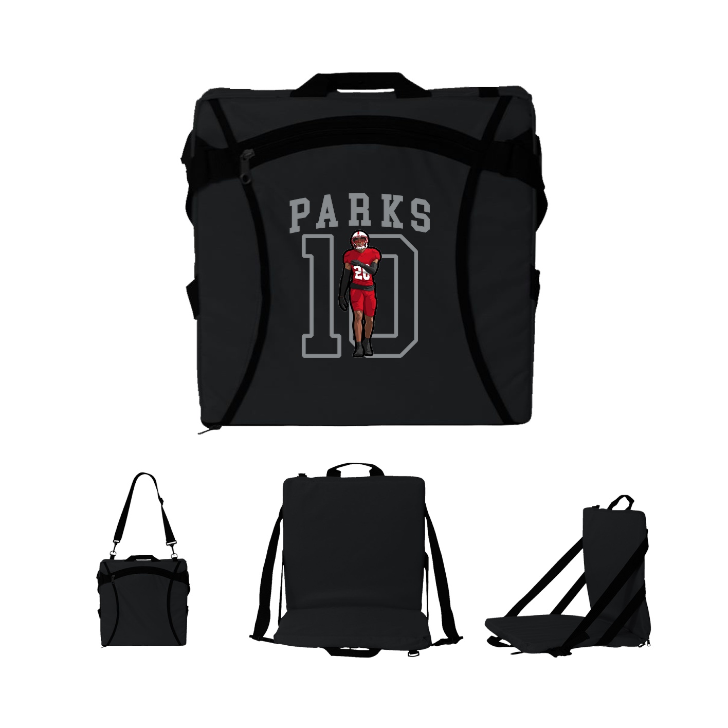 Folding Stadium Seat — Shirsey in Black