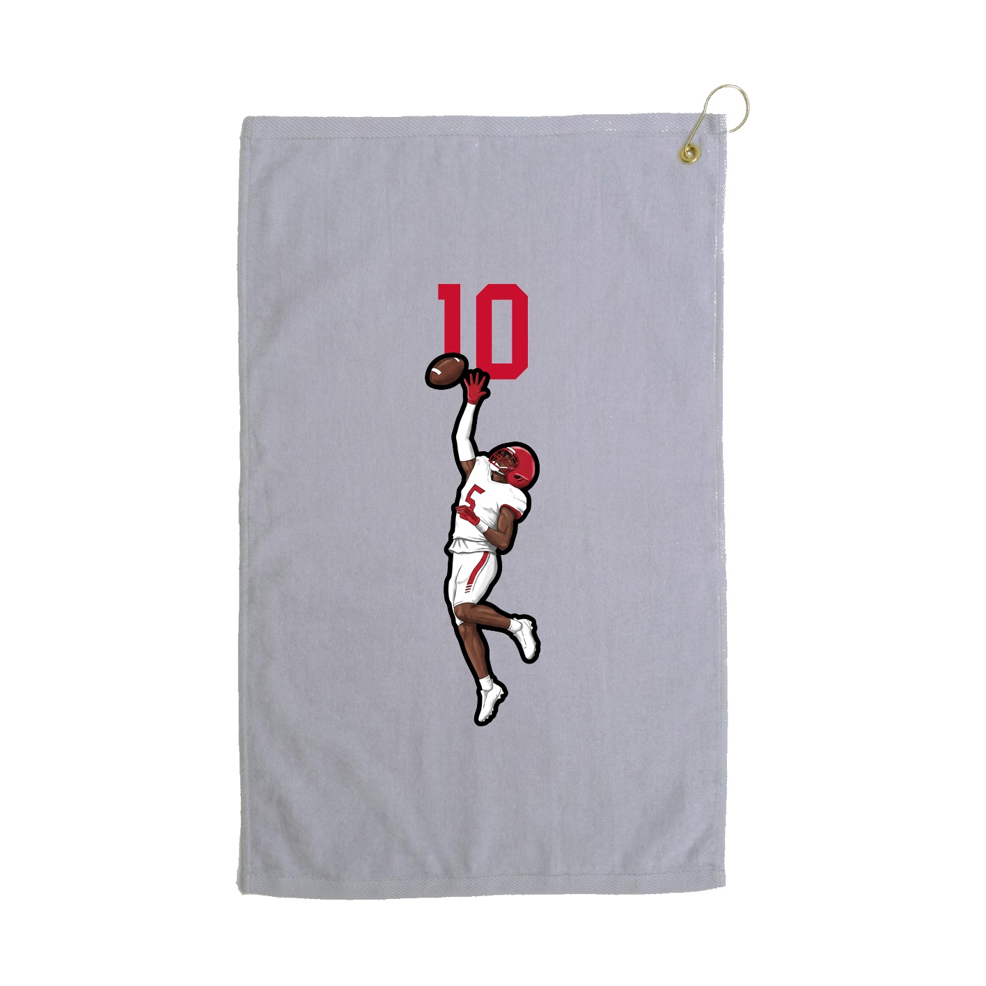 Golf Towel — Number Top in Grey