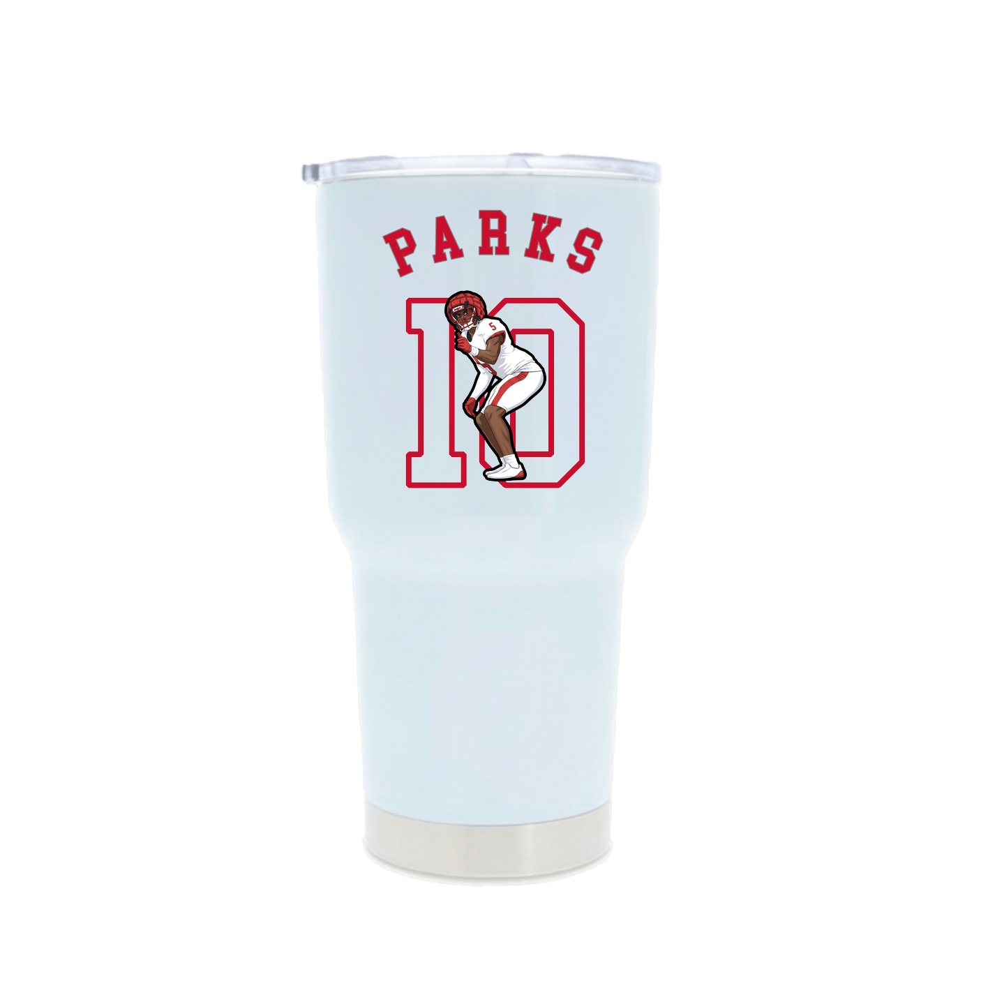 30oz Stainless Steel Tumbler — Shirsey Arch in White