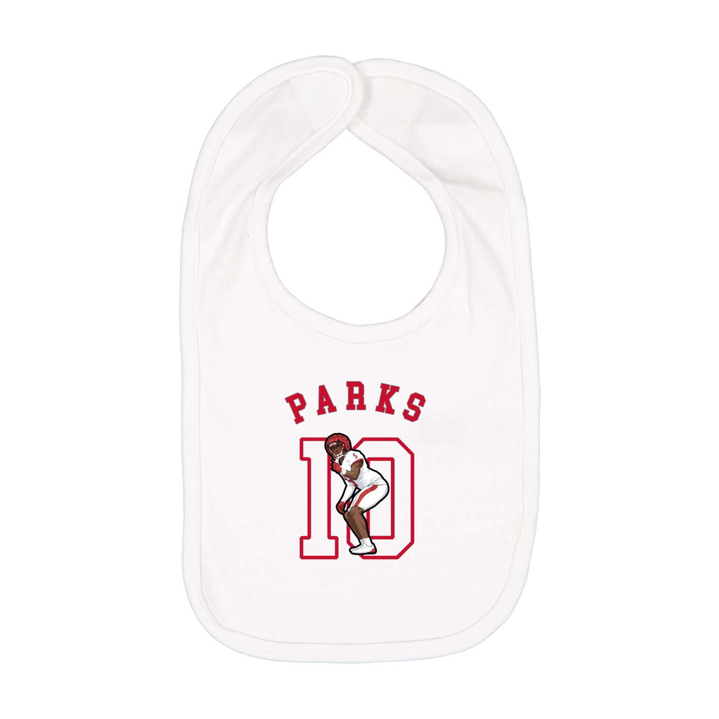 Infant Bib — Shirsey Arch in White