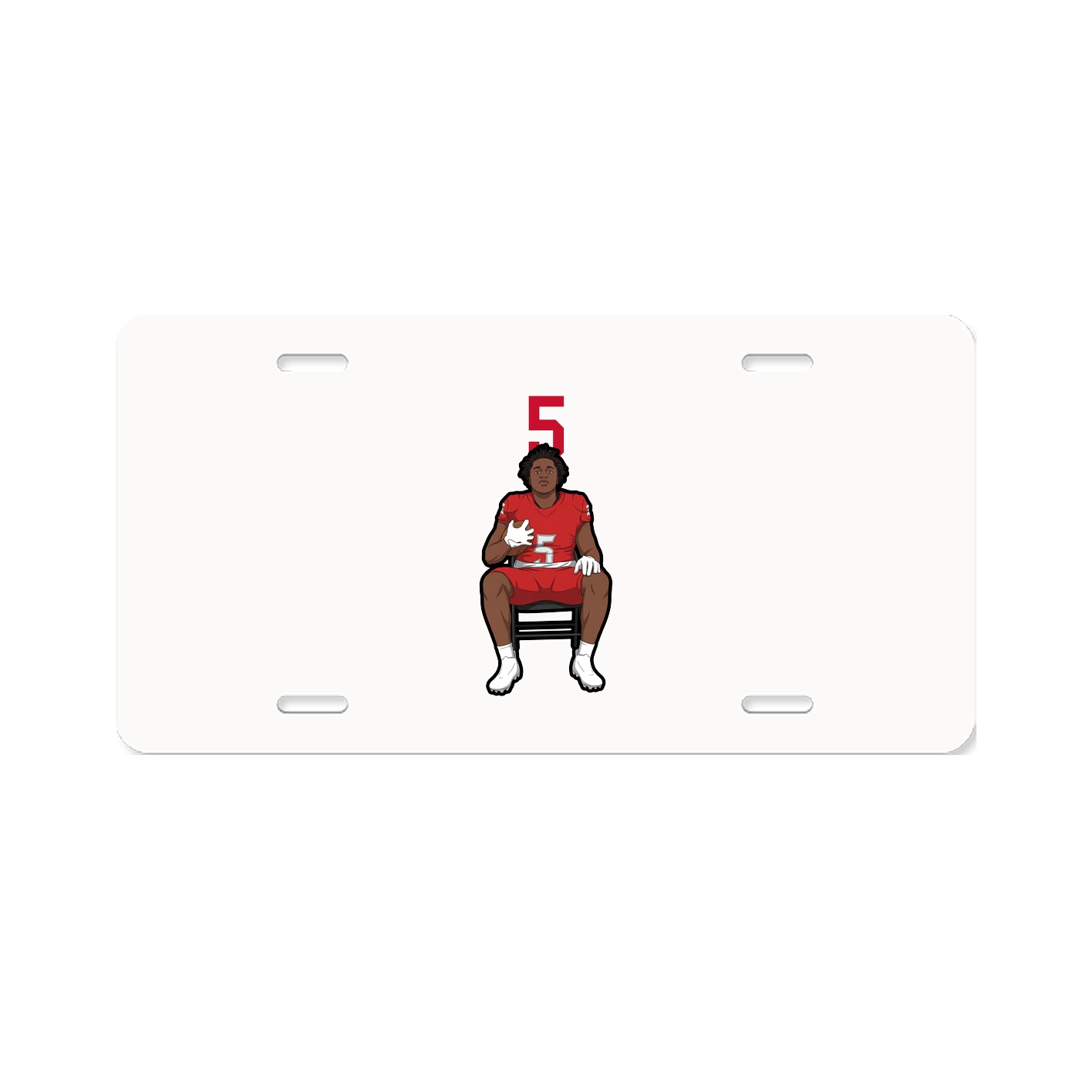 License Plate — Number Top in Classic