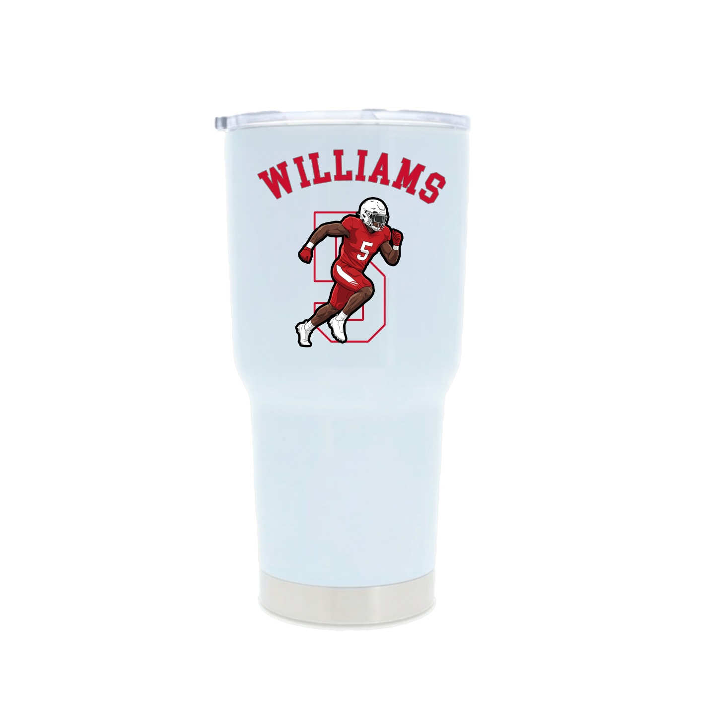 30oz Stainless Steel Tumbler — Shirsey Arch in White