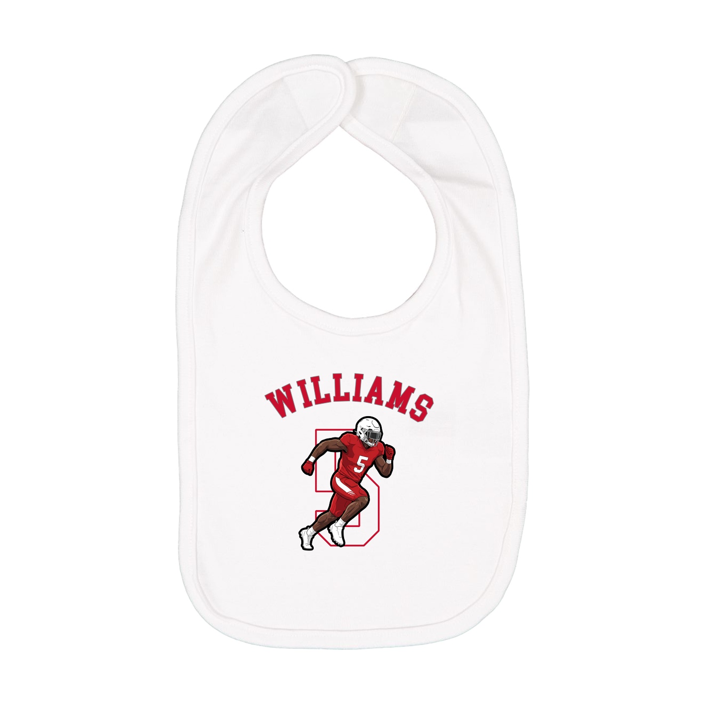 Infant Bib — Shirsey Arch in White