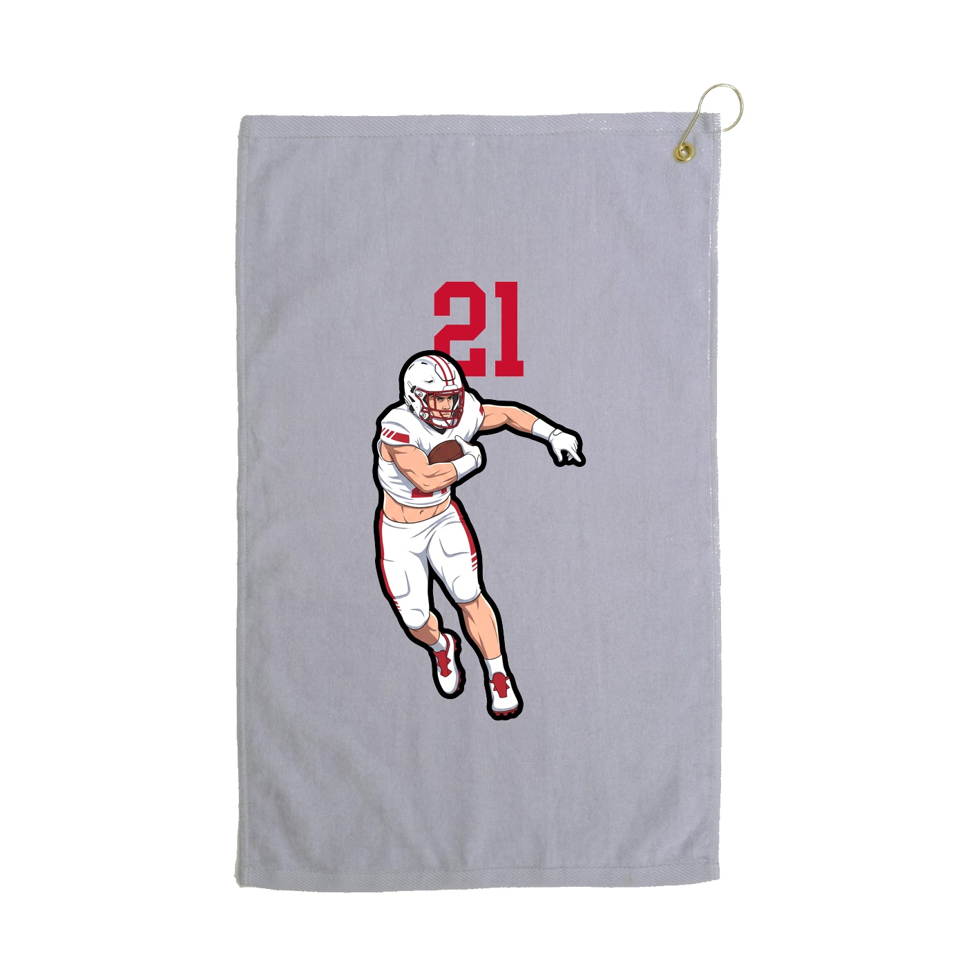 Golf Towel — Number Top in Grey