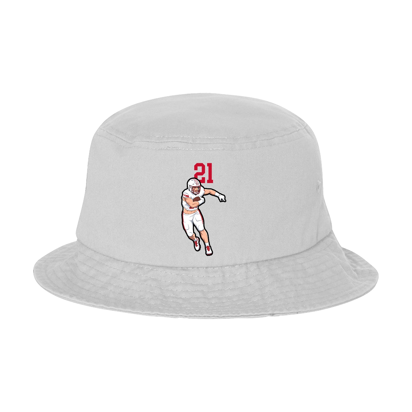 Bucket Cap — Number Top in White