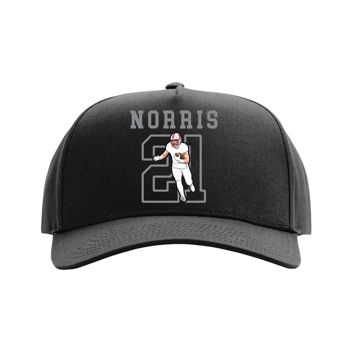 Full Fabric Five-Panel Champ Cap — Shirsey in Black