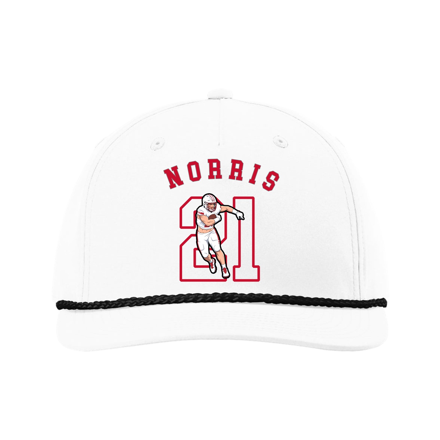 Five-Panel Classic Rope Cap — Shirsey Arch in White